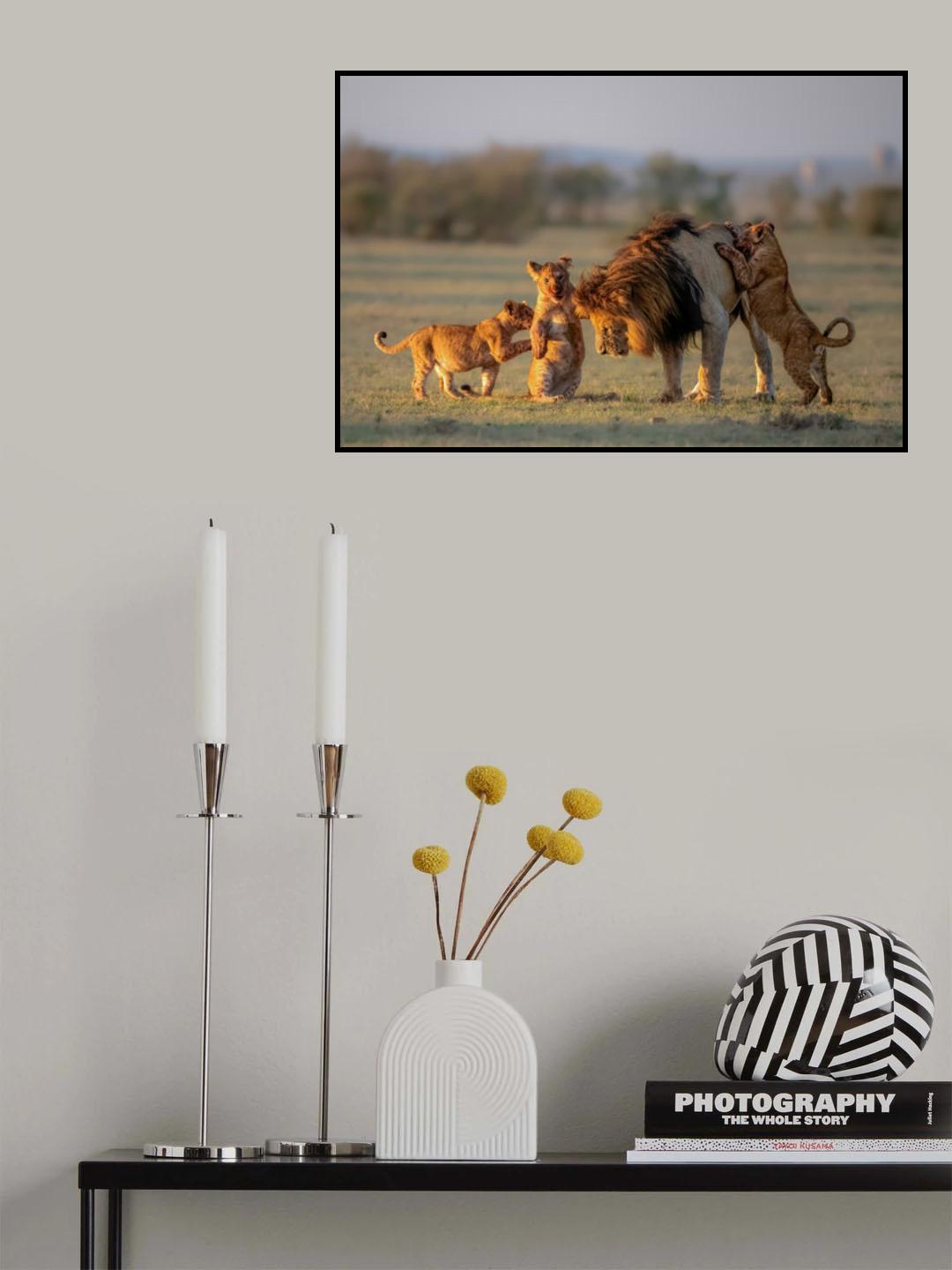 Dad and kids Poster och Canvastavla