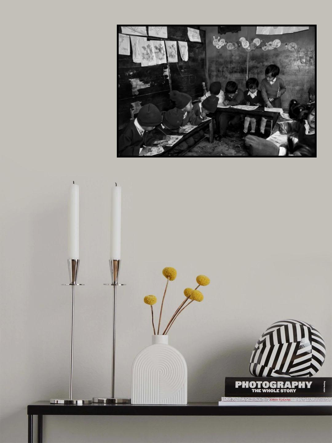 Series : Revisiting "my" children of Nepal (The classroom of the little ones) Poster och Canvastavla