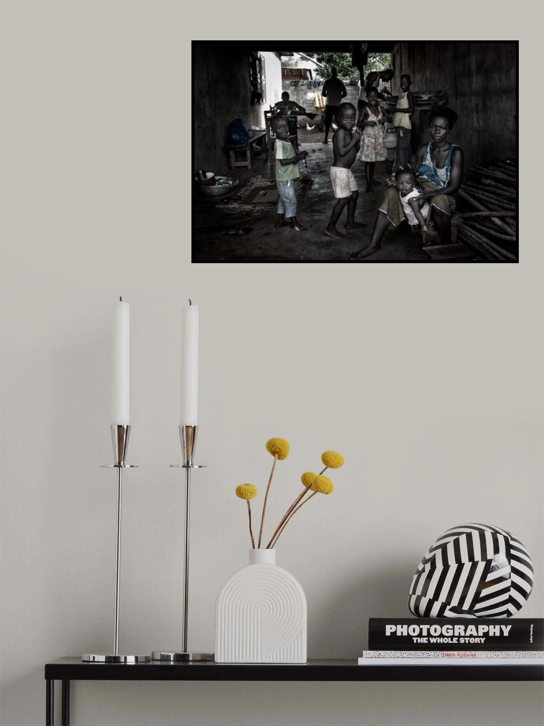 A family from Ivory Coast. Poster och Canvastavla