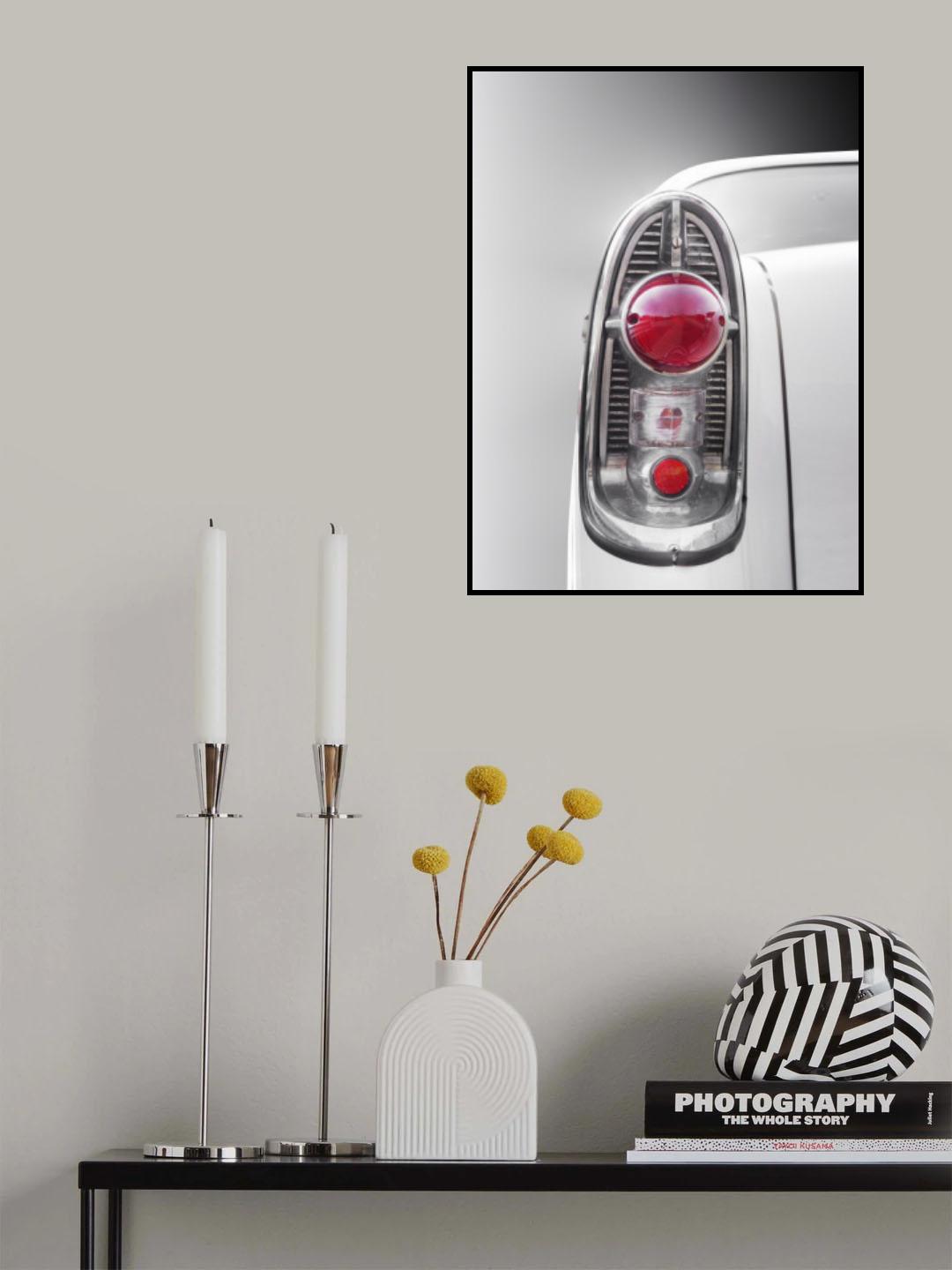 American classic car Bel Air 1956 abstract Poster och Canvastavla