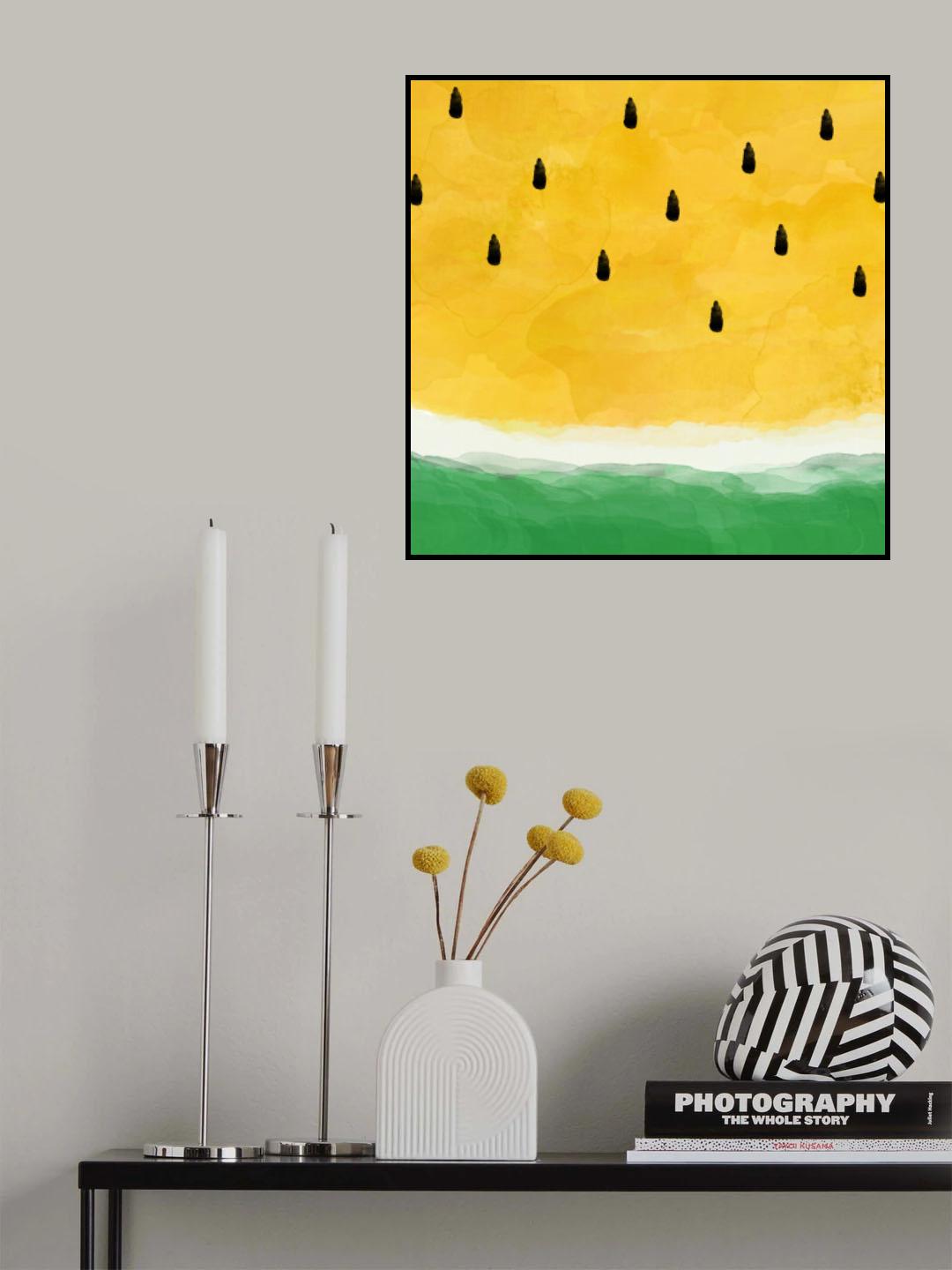 Yellow Watermelon Poster och Canvastavla