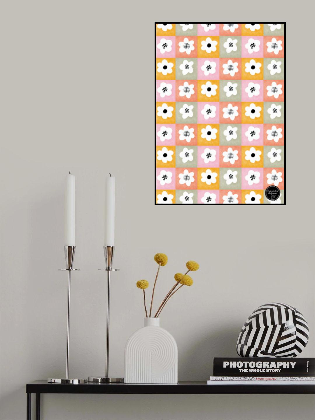 Flowers Patches Poster och Canvastavla