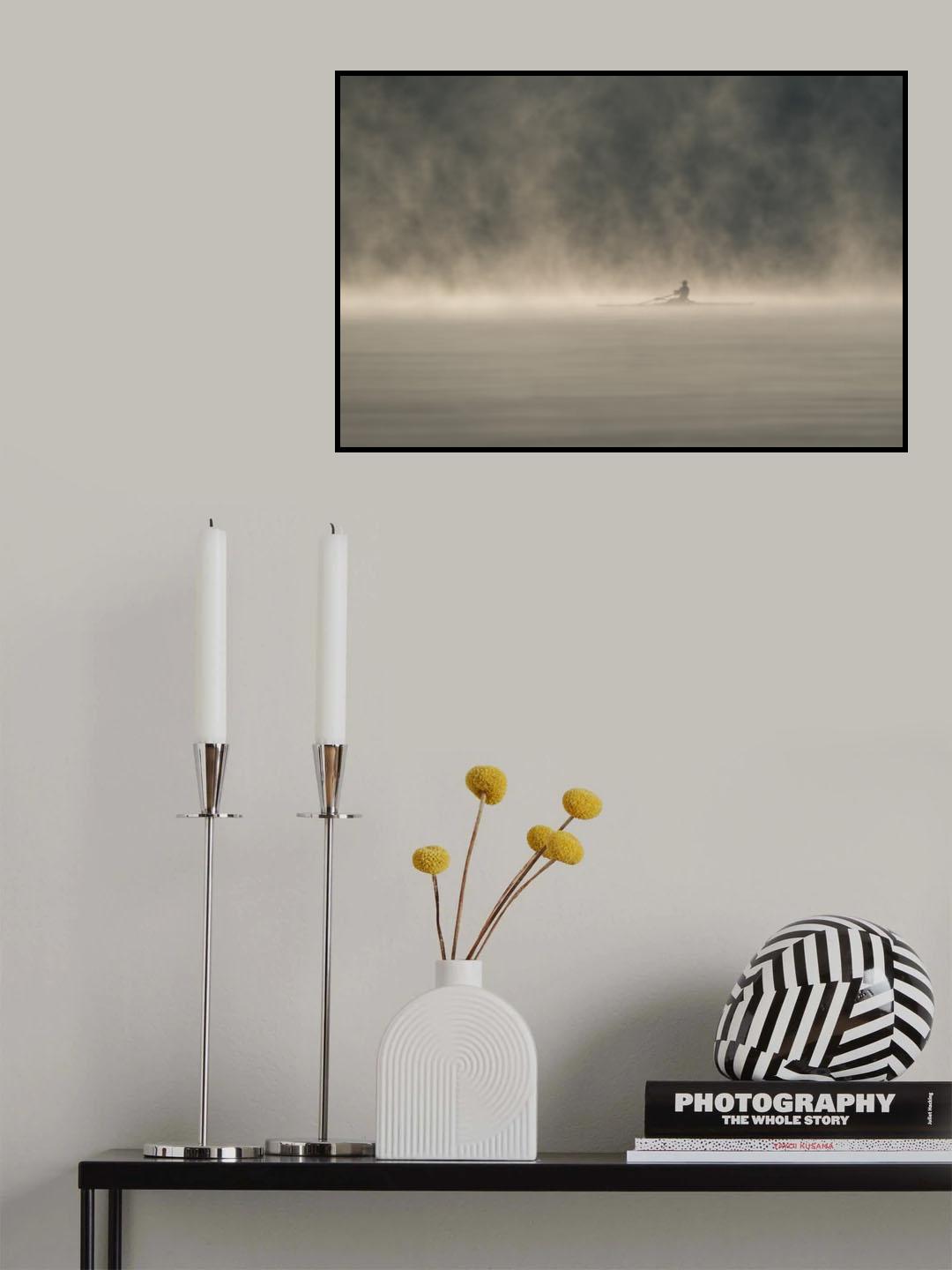 Morning exercise in the mist Poster och Canvastavla