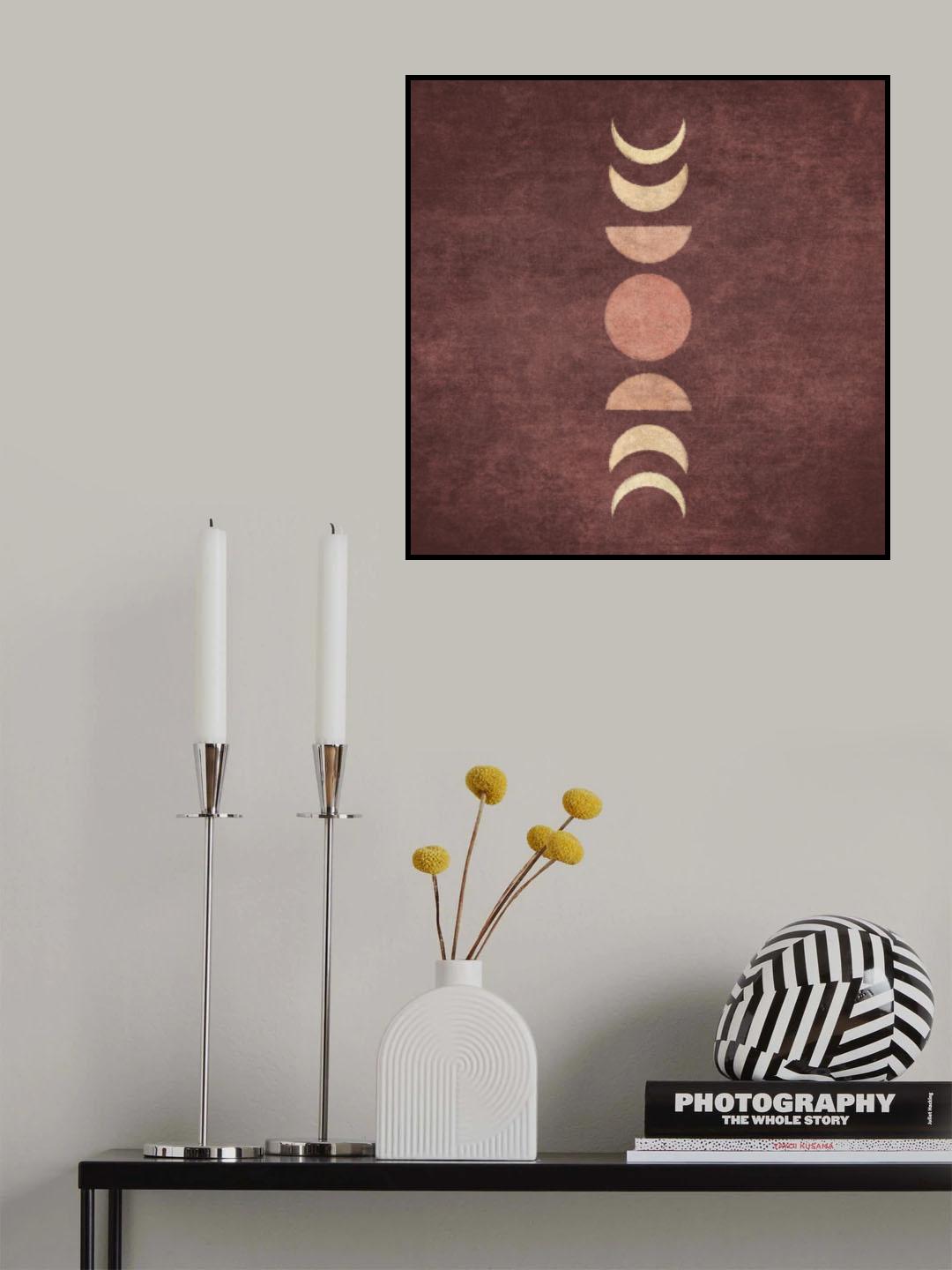 Visne Moon Phases Poster och Canvastavla