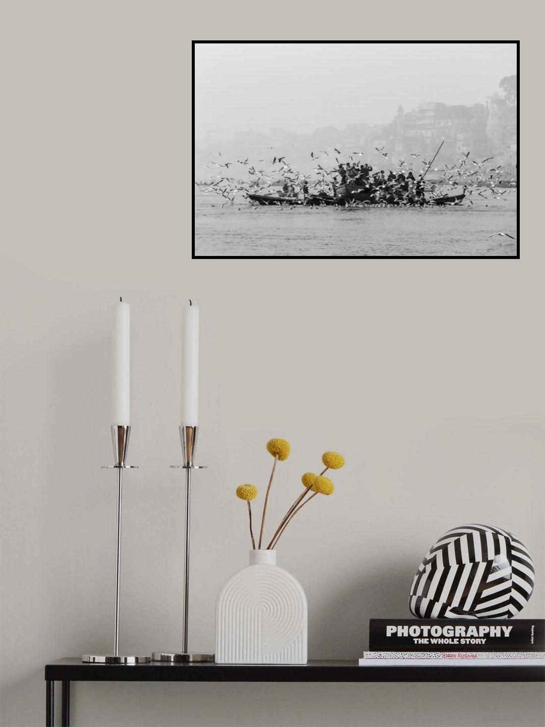 Early Morning on the Ganges Poster och Canvastavla