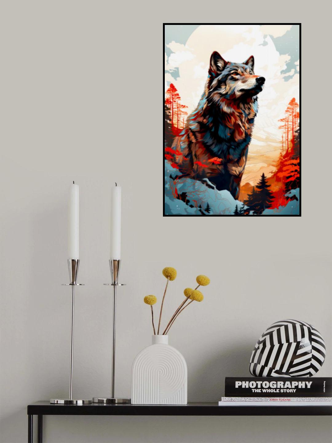 Wolf animal art #wolf Poster och Canvastavla