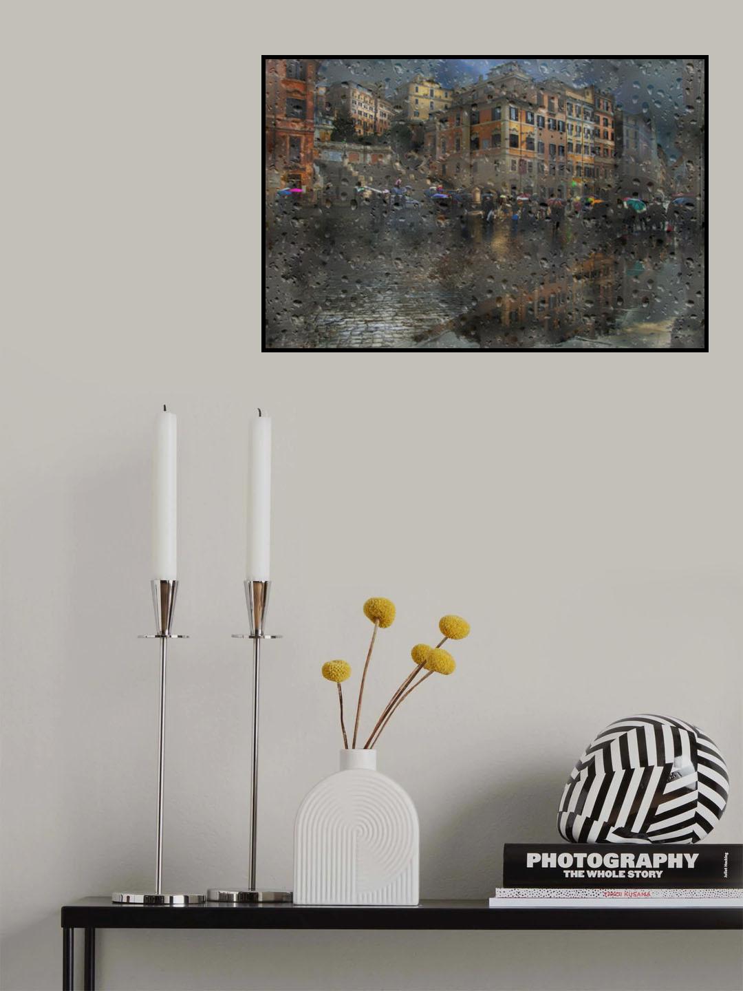 Rain in the city Poster och Canvastavla