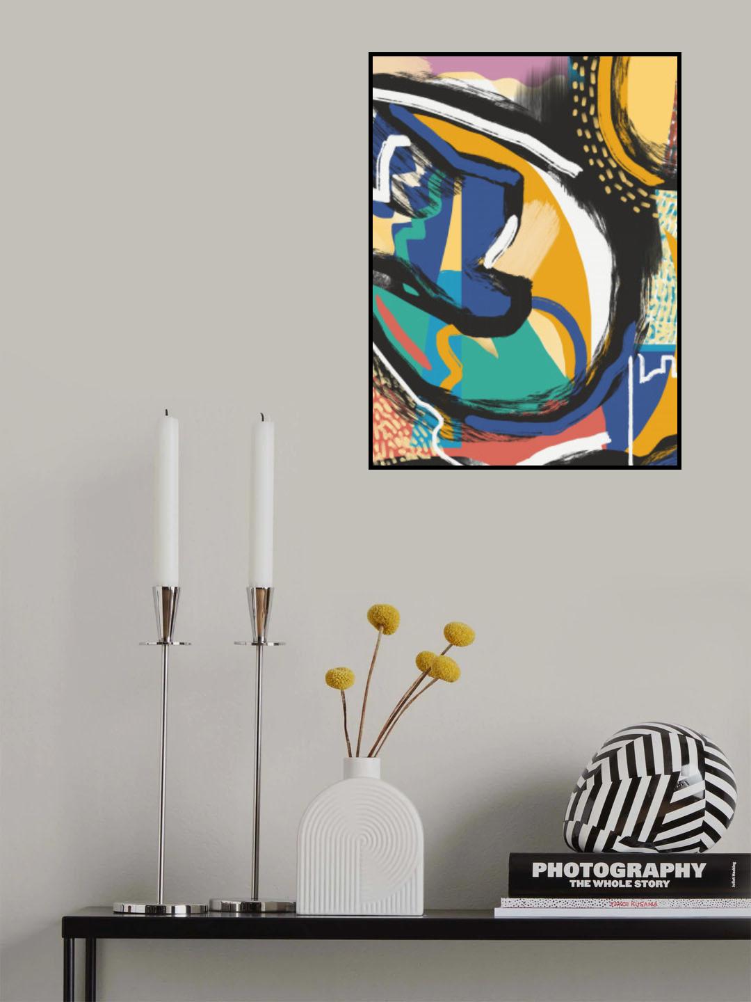 Summer Color Curl Poster och Canvastavla