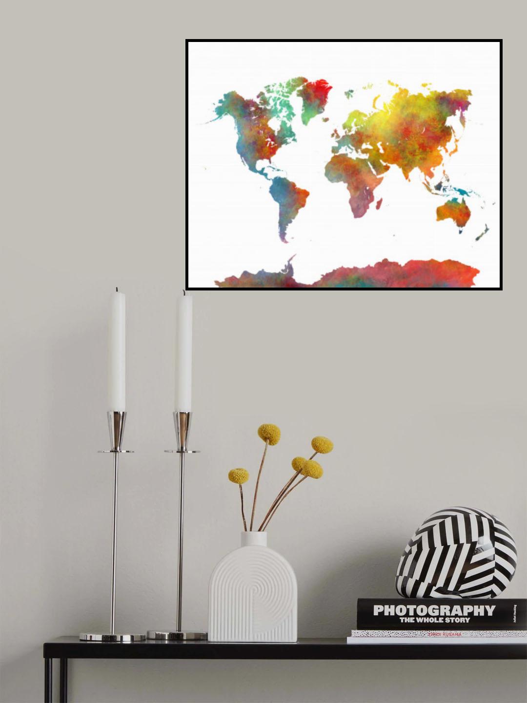 World map 10 Poster och Canvastavla