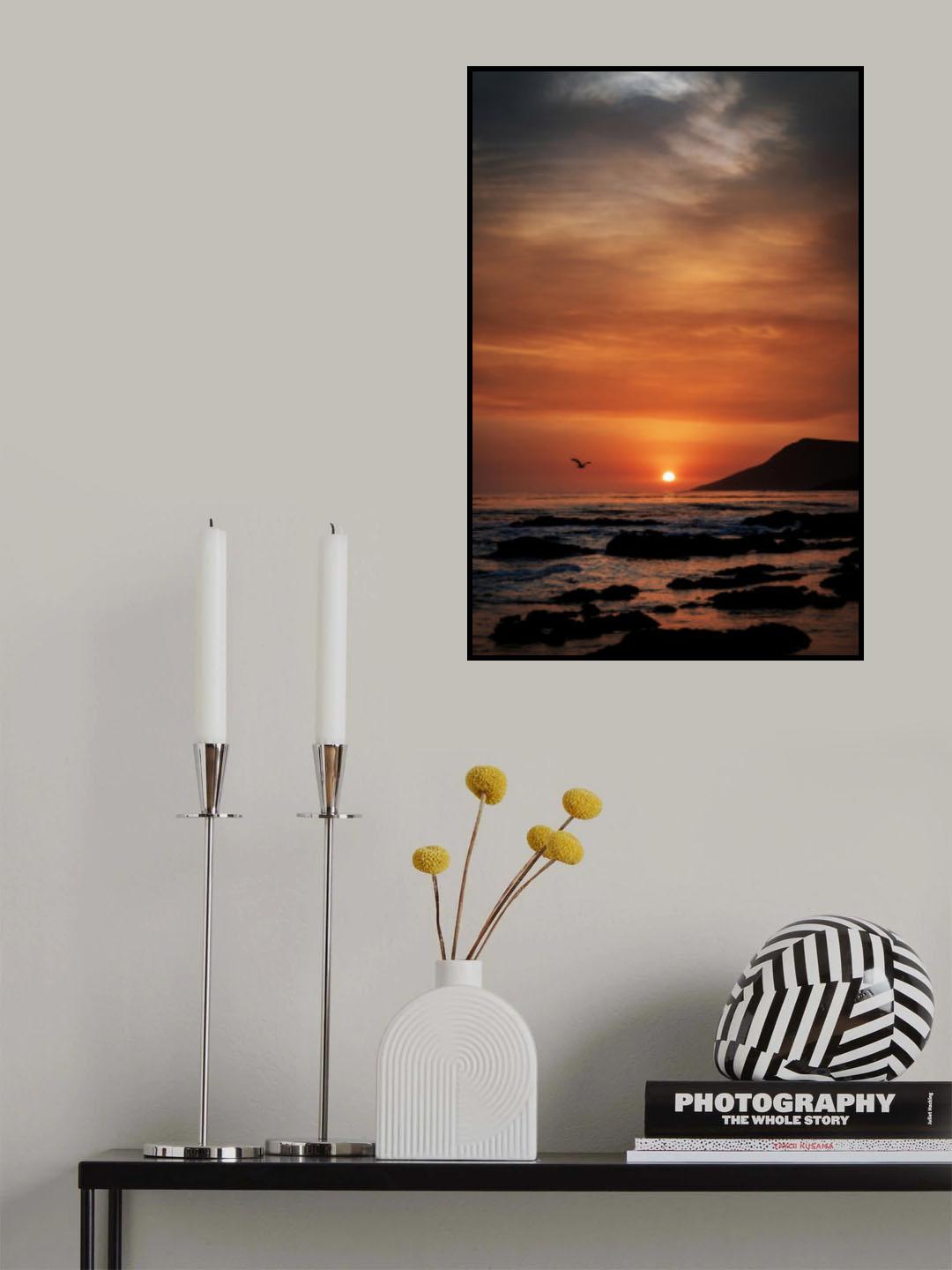 Orange Sunset Poster och Canvastavla