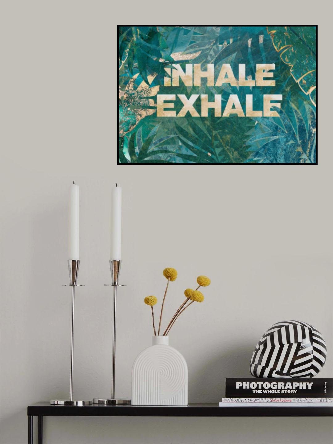 Inhale exhale typography 2 Poster och Canvastavla