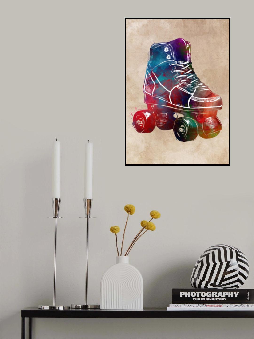 Roller skates sport art Poster och Canvastavla
