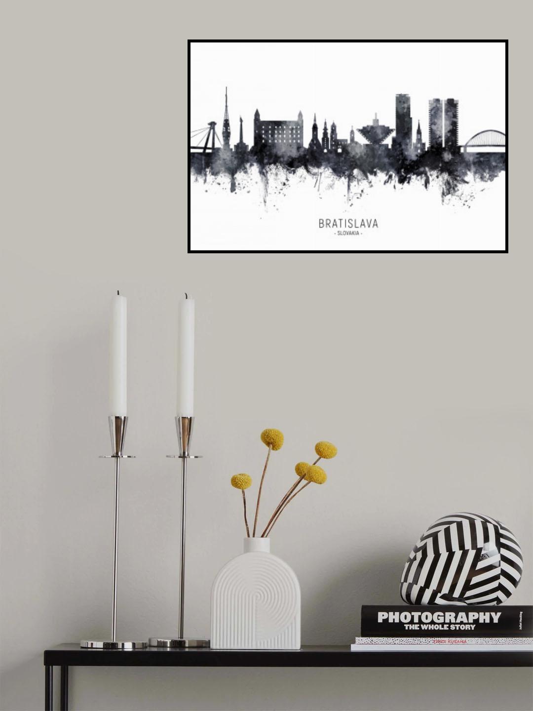 Bratislava Slovakia Skyline Poster och Canvastavla