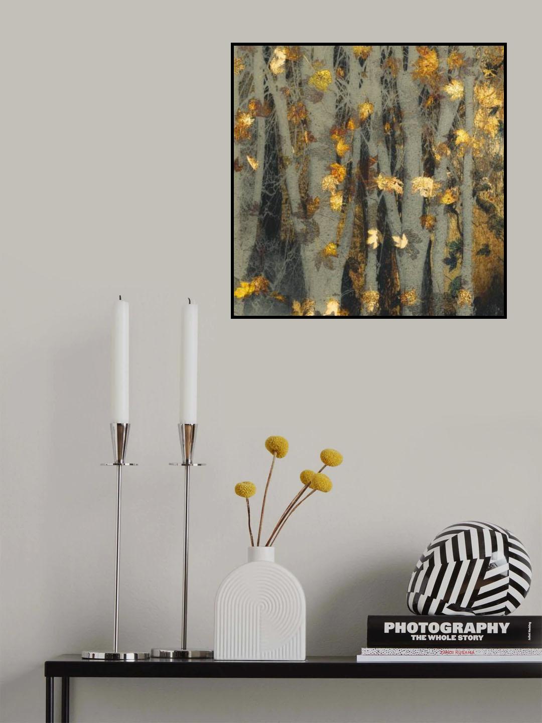 Gold leaf Poster och Canvastavla