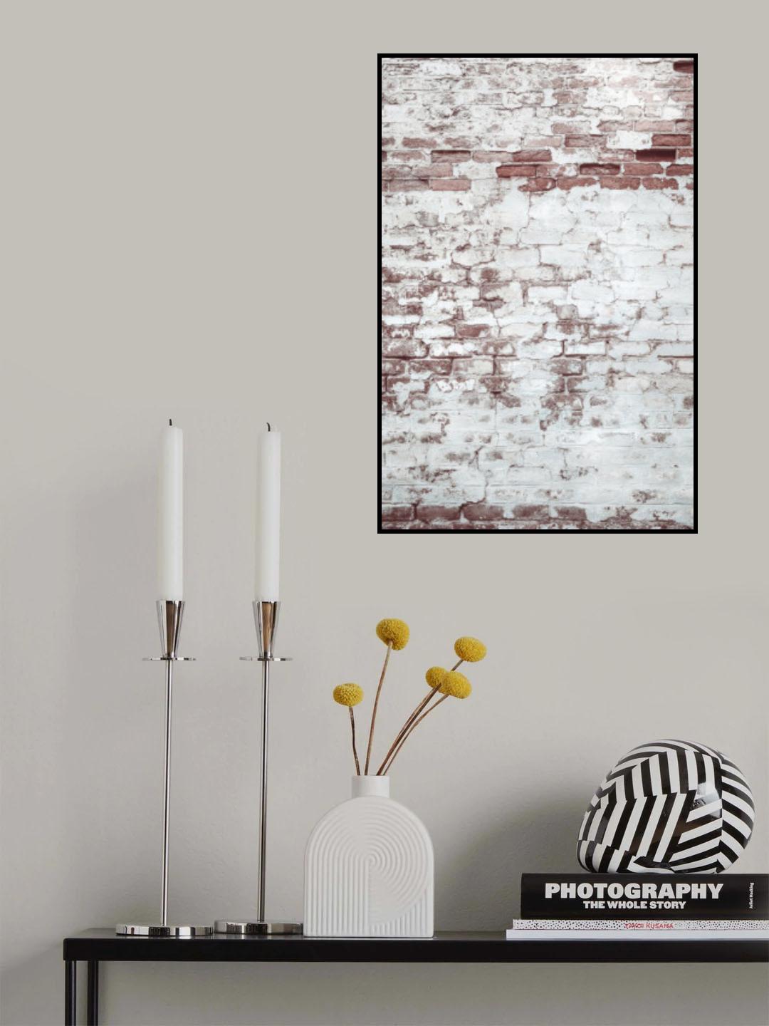 Light Brick Wall Poster och Canvastavla