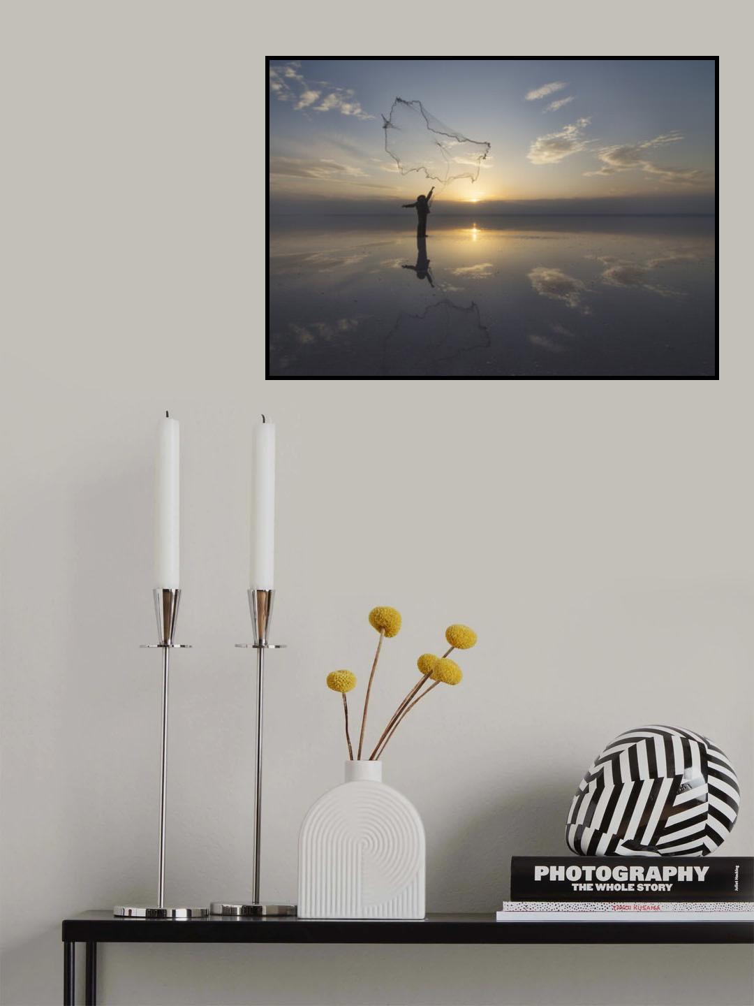 fishing in the lake Poster och Canvastavla