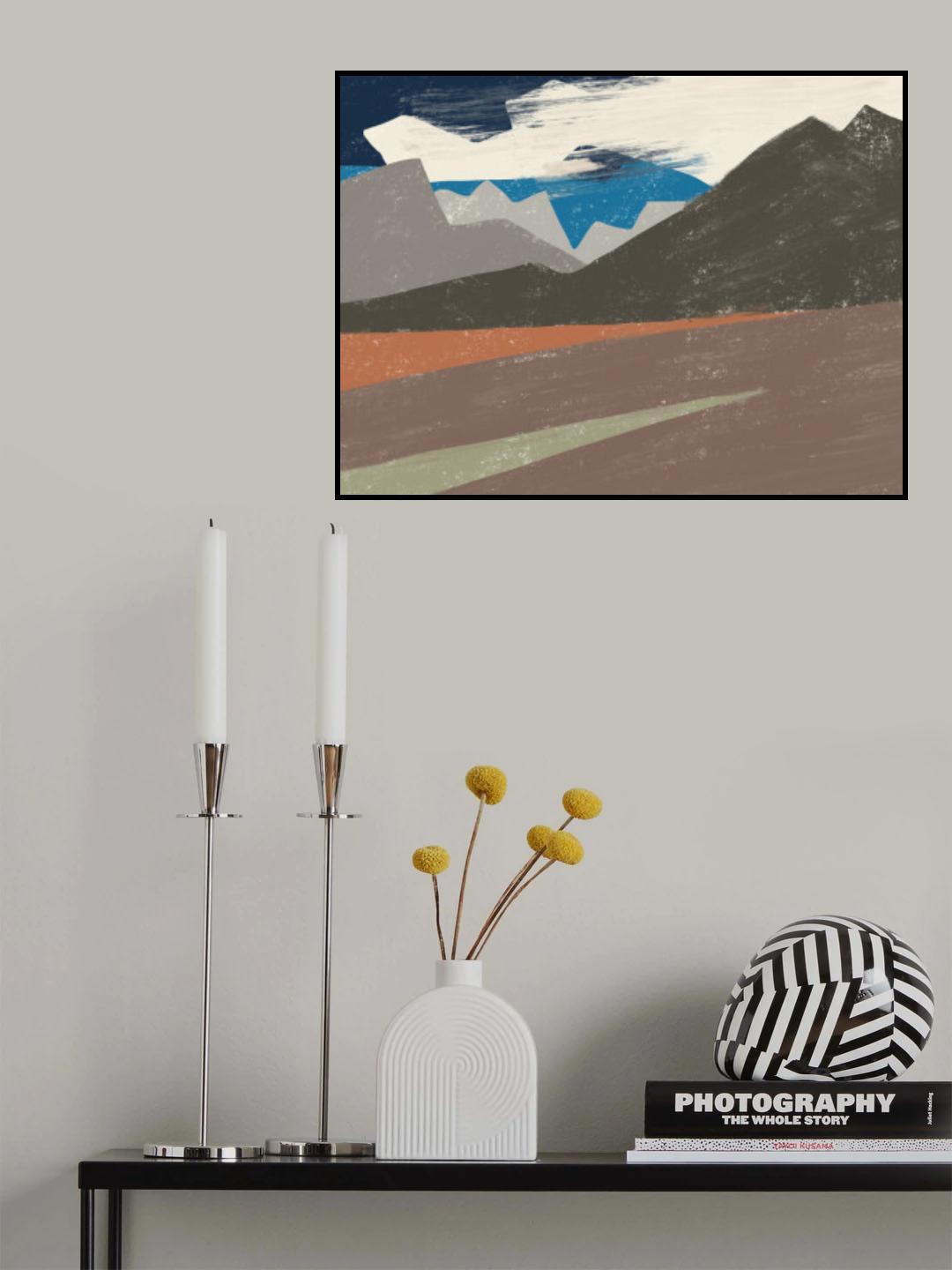 Abstract Landscape Shape Study Poster och Canvastavla