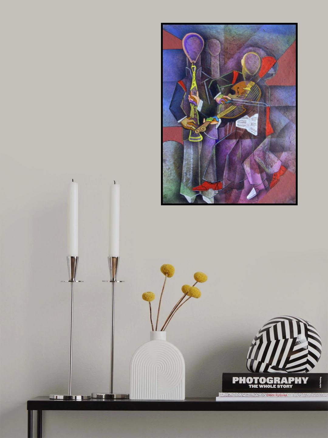 Street Jazz Music Poster och Canvastavla