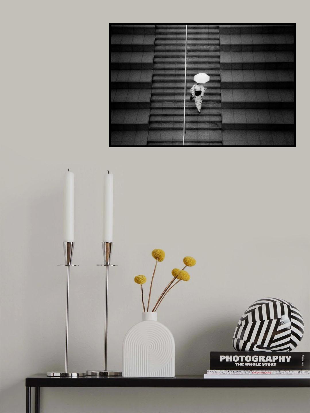 White umbrella Poster och Canvastavla