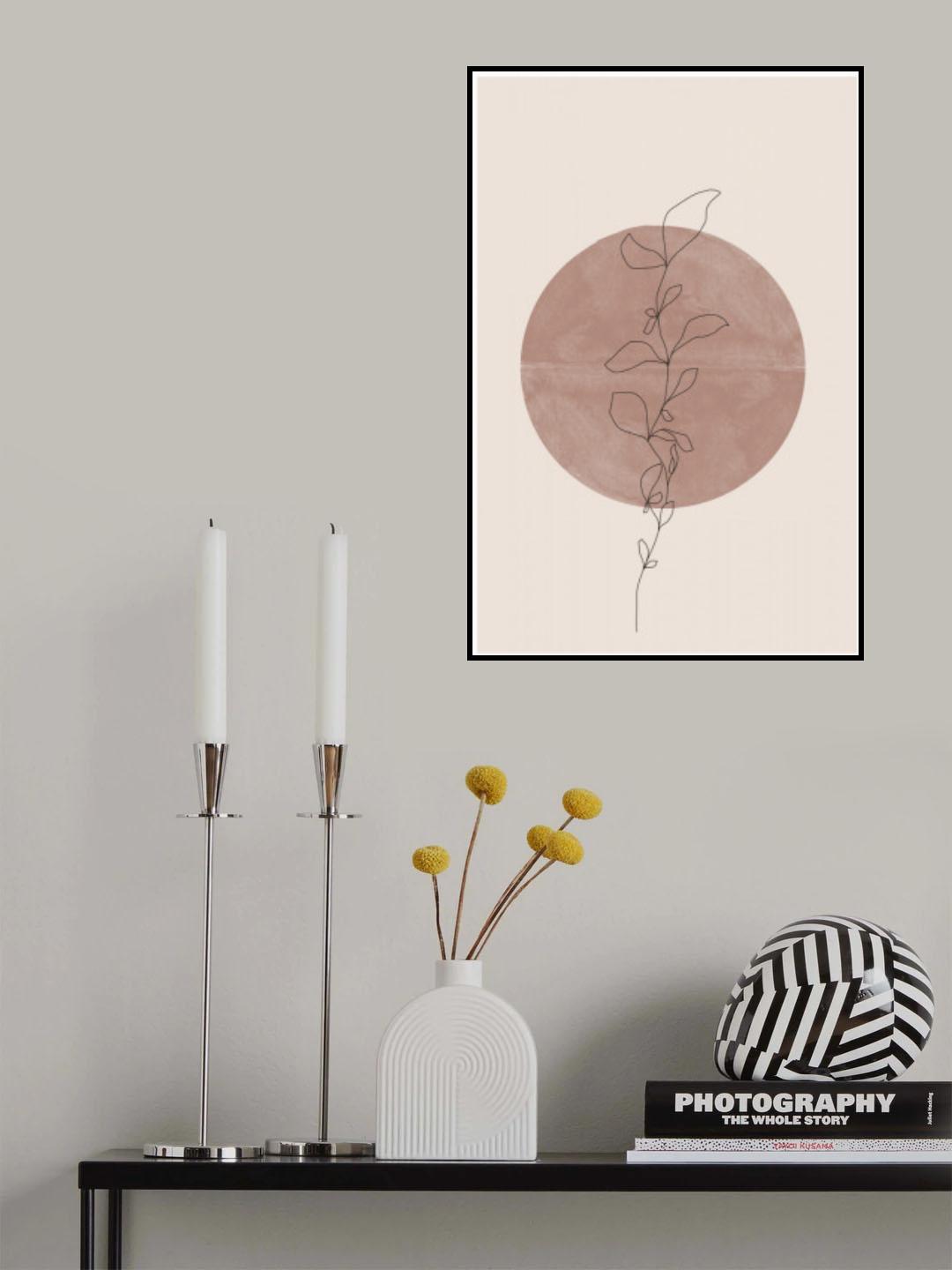 Line Flower Poster och Canvastavla