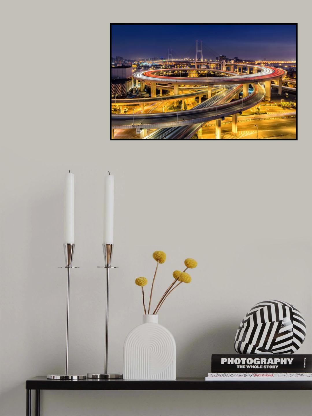 Nanpu Bridge Poster och Canvastavla