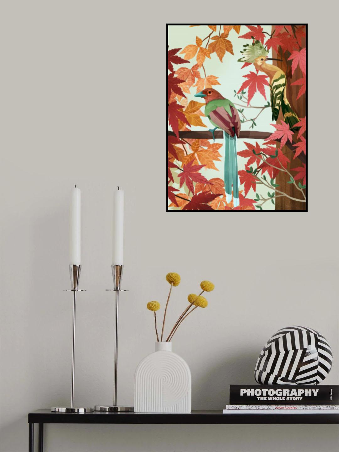 Birds of Autumn Poster och Canvastavla