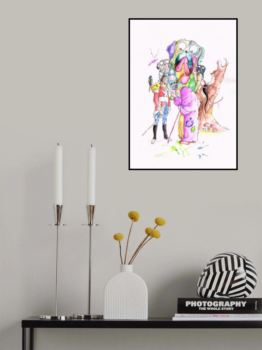 The Tinder box Illustration Poster och Canvastavla