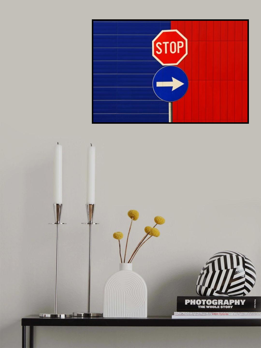 Stop for blue Poster och Canvastavla