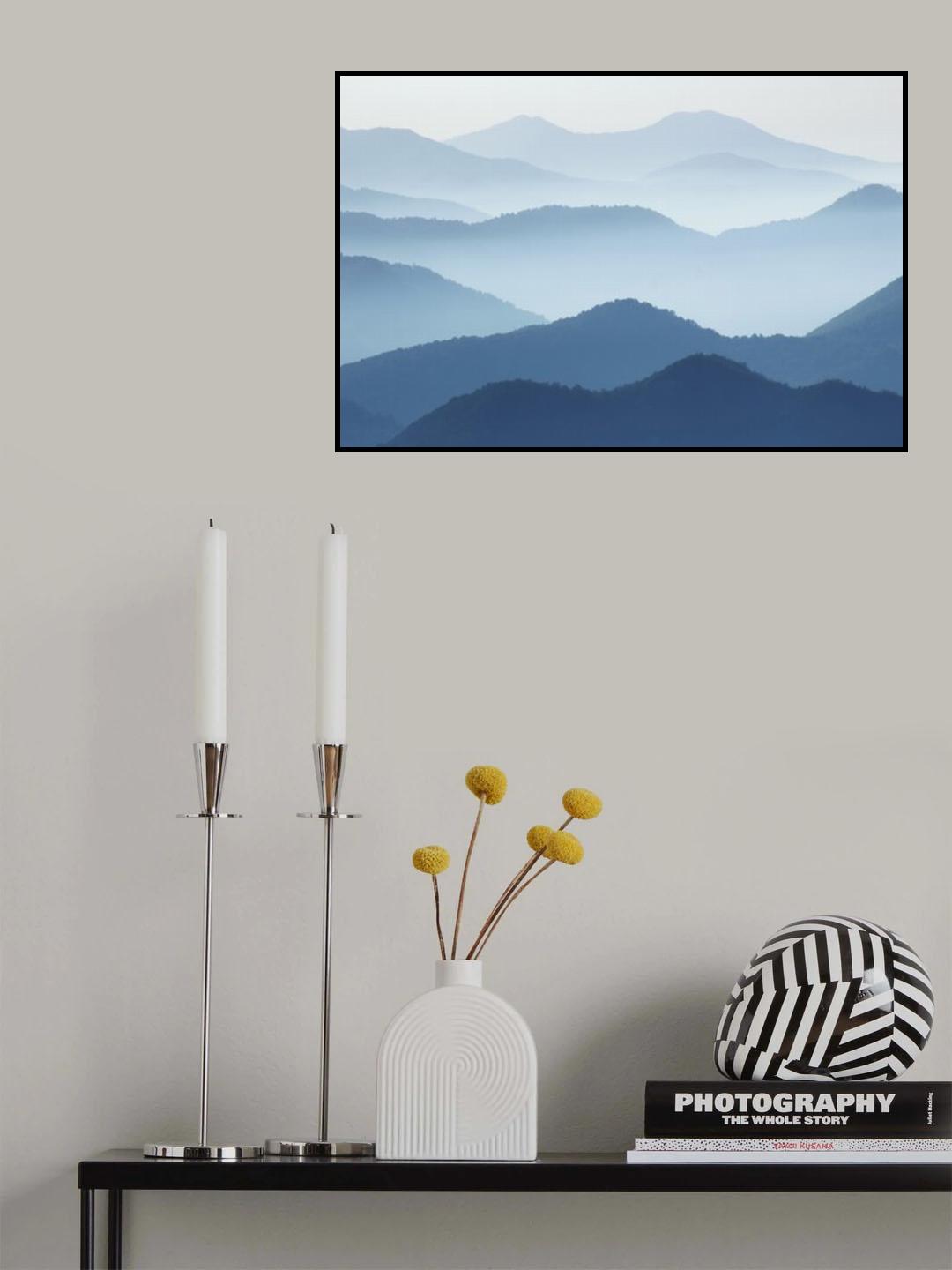 Blue Waves Poster och Canvastavla