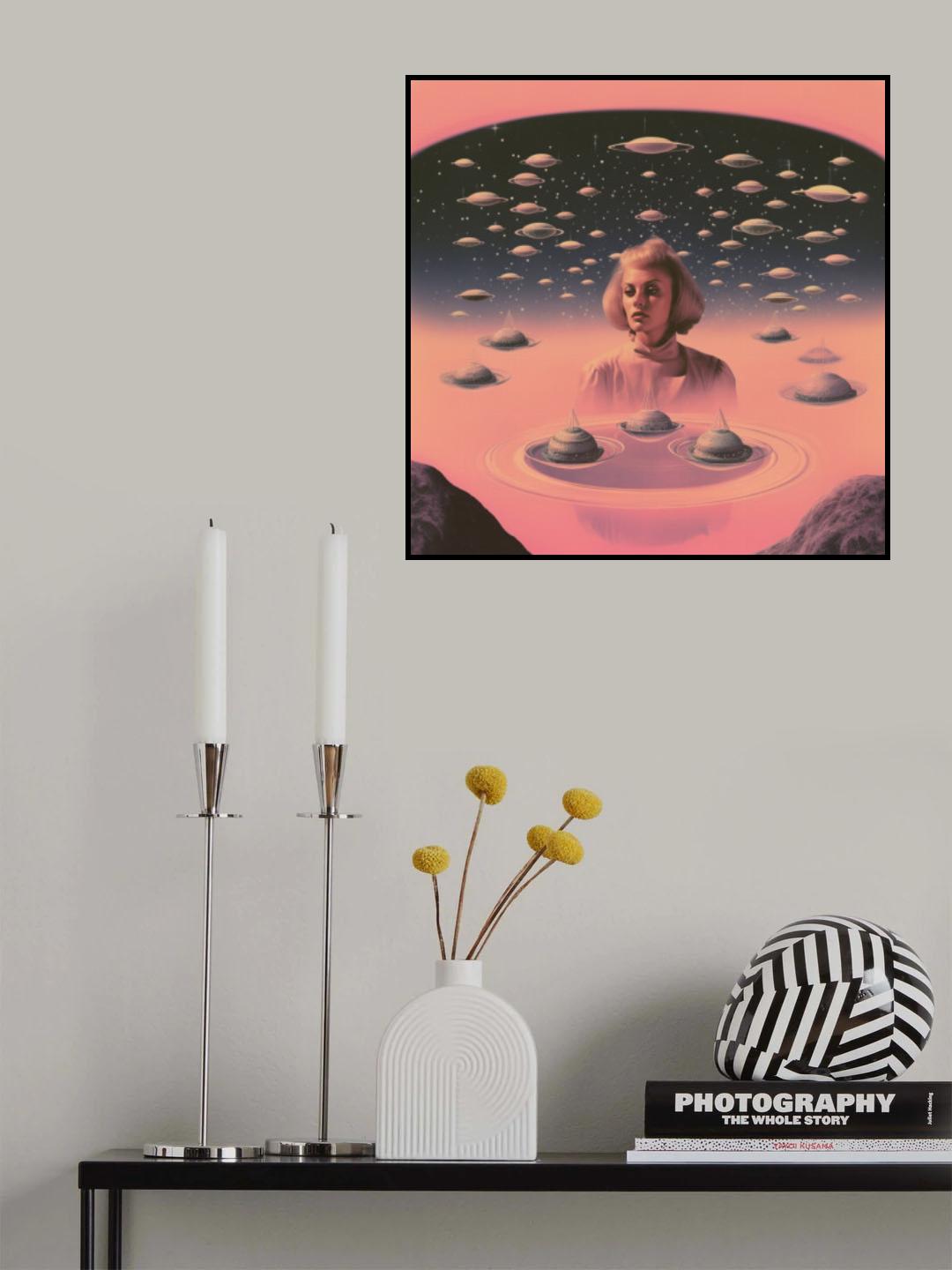Pink Space Barbie 2 Collage Art Poster och Canvastavla