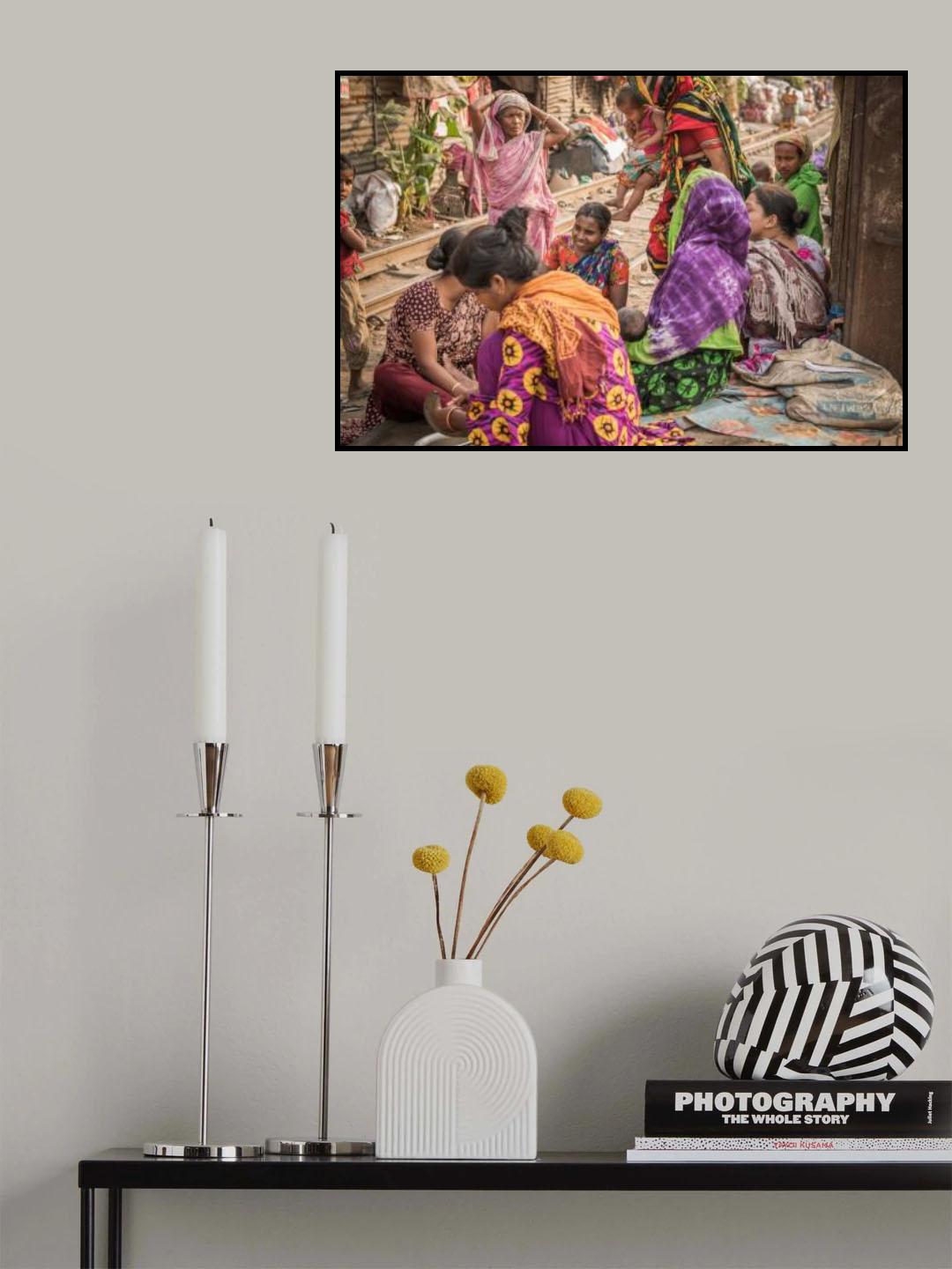 DHAKA RAILWAY SLUM 3 Poster och Canvastavla