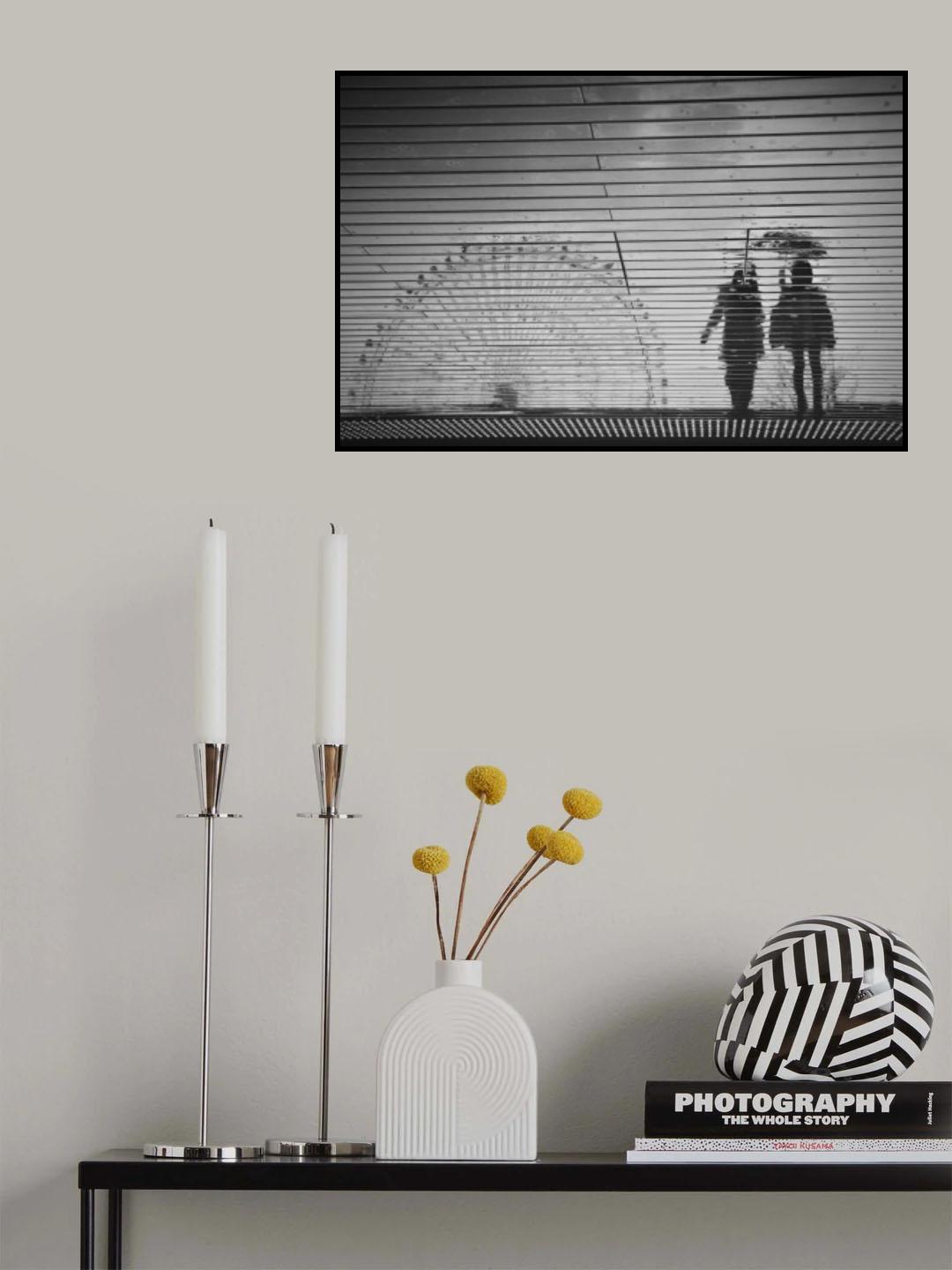 Rainy day silhouette Poster och Canvastavla