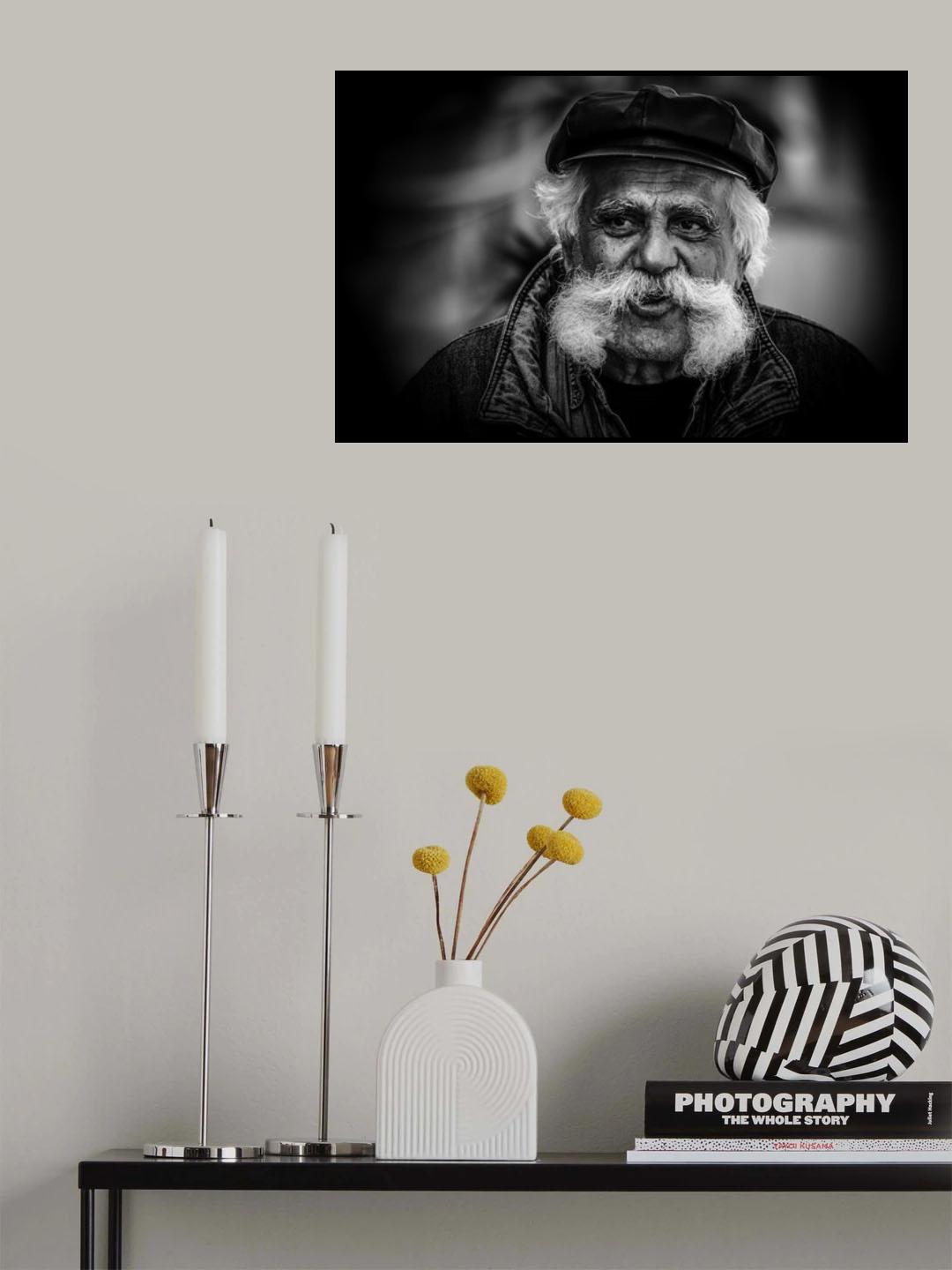 Moustache man Poster och Canvastavla