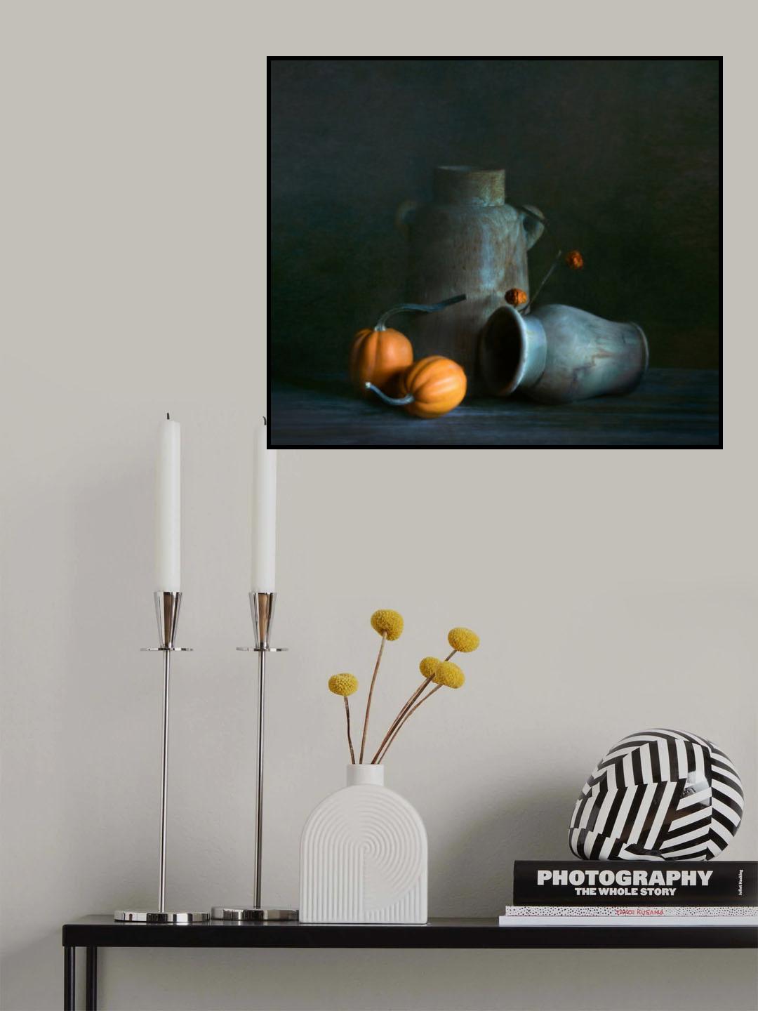Pumpkin & Vase Poster och Canvastavla