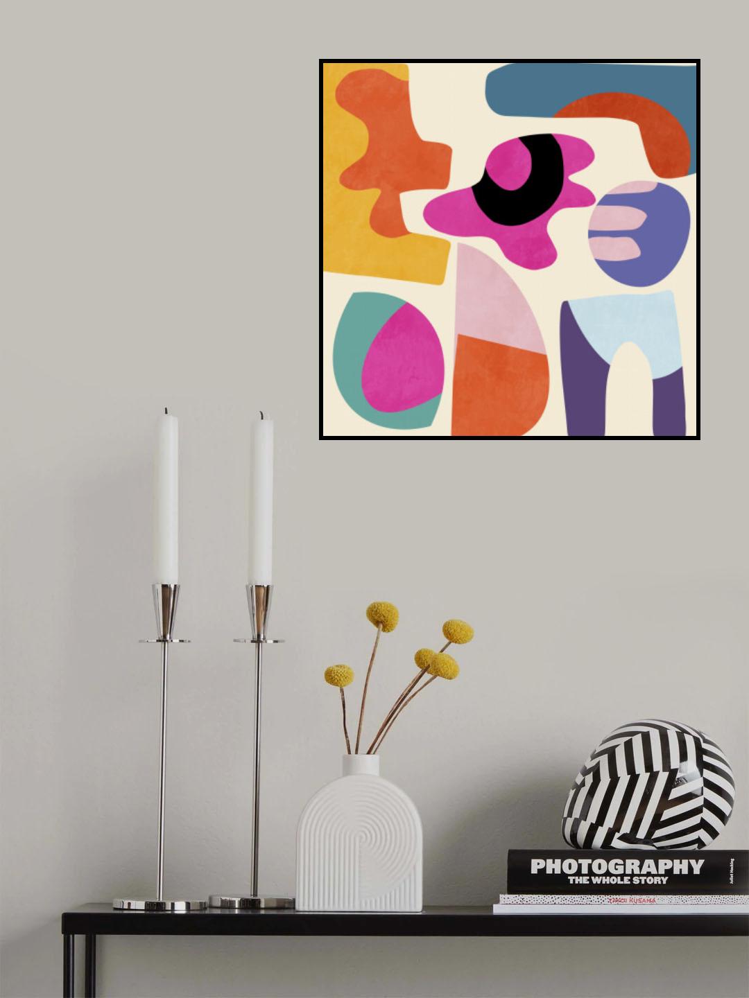 Pattern3 Mid Bunt 9 Poster och Canvastavla