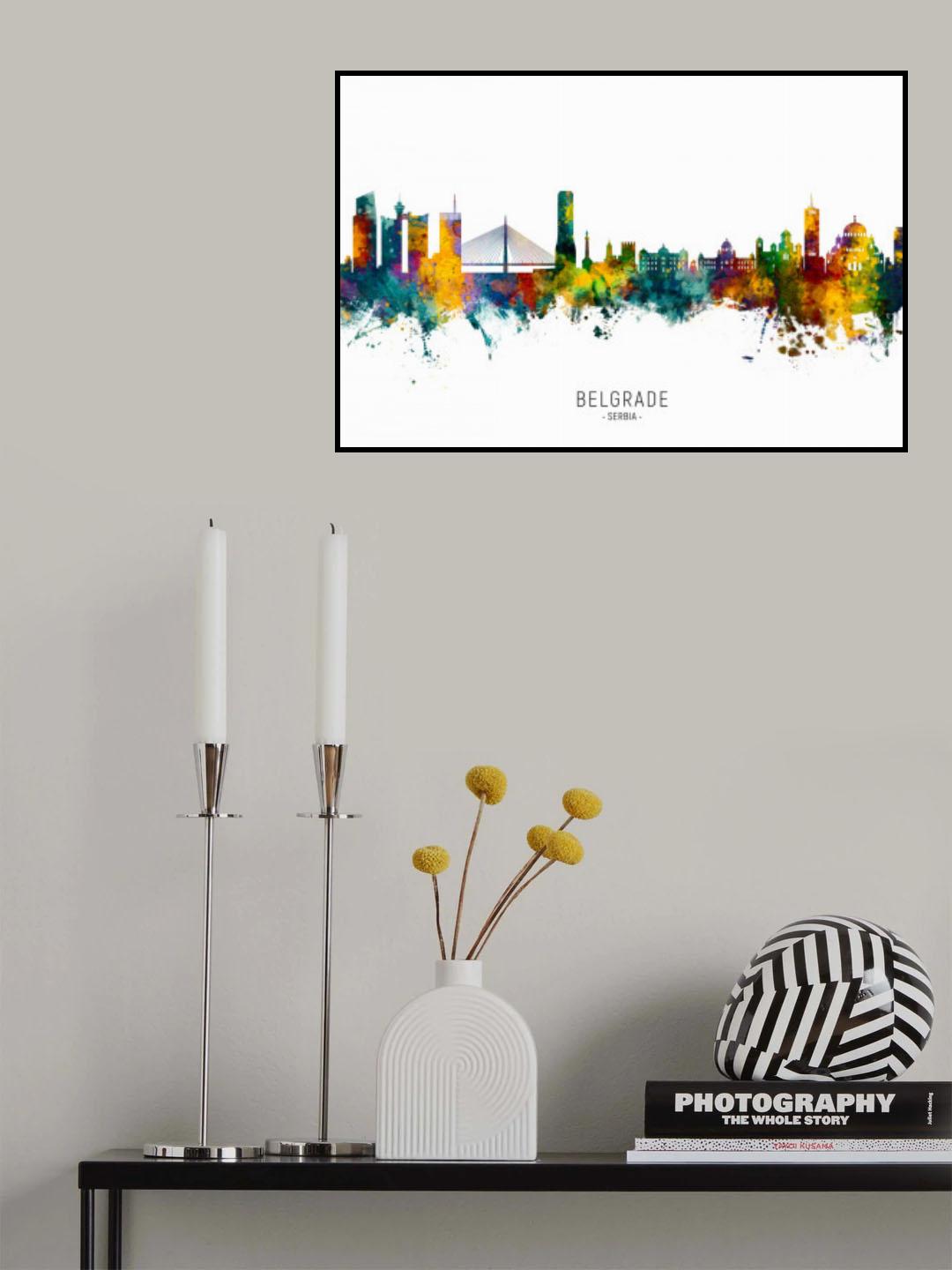 Belgrade Serbia Skyline Poster och Canvastavla