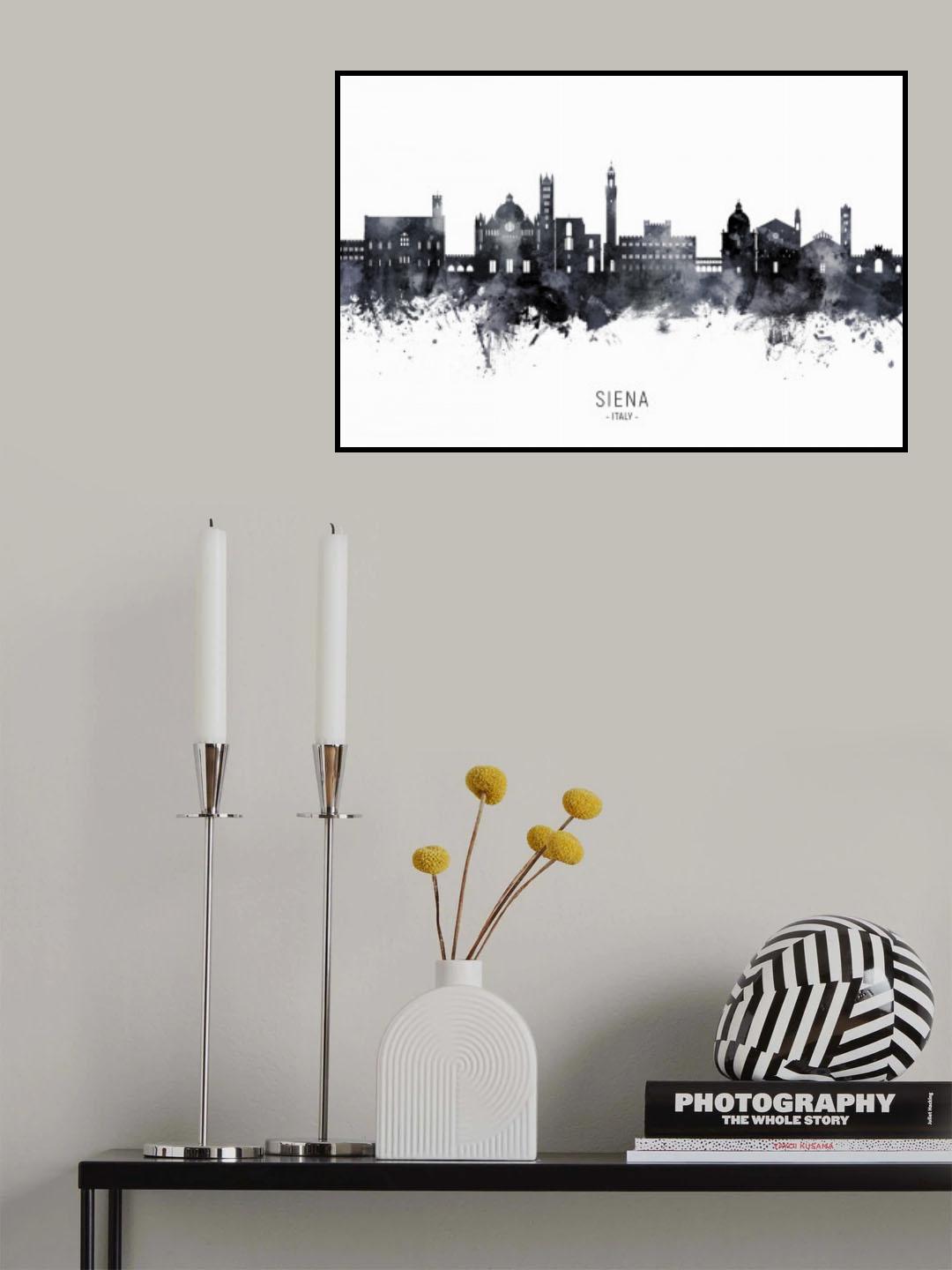 Siena Italy Skyline Poster och Canvastavla