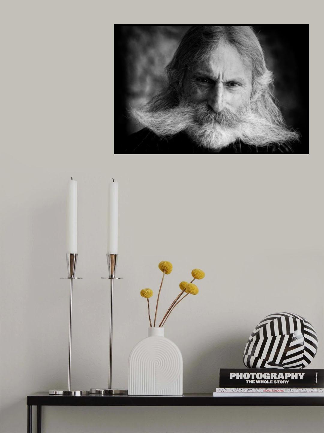 Man with big mustache Poster och Canvastavla