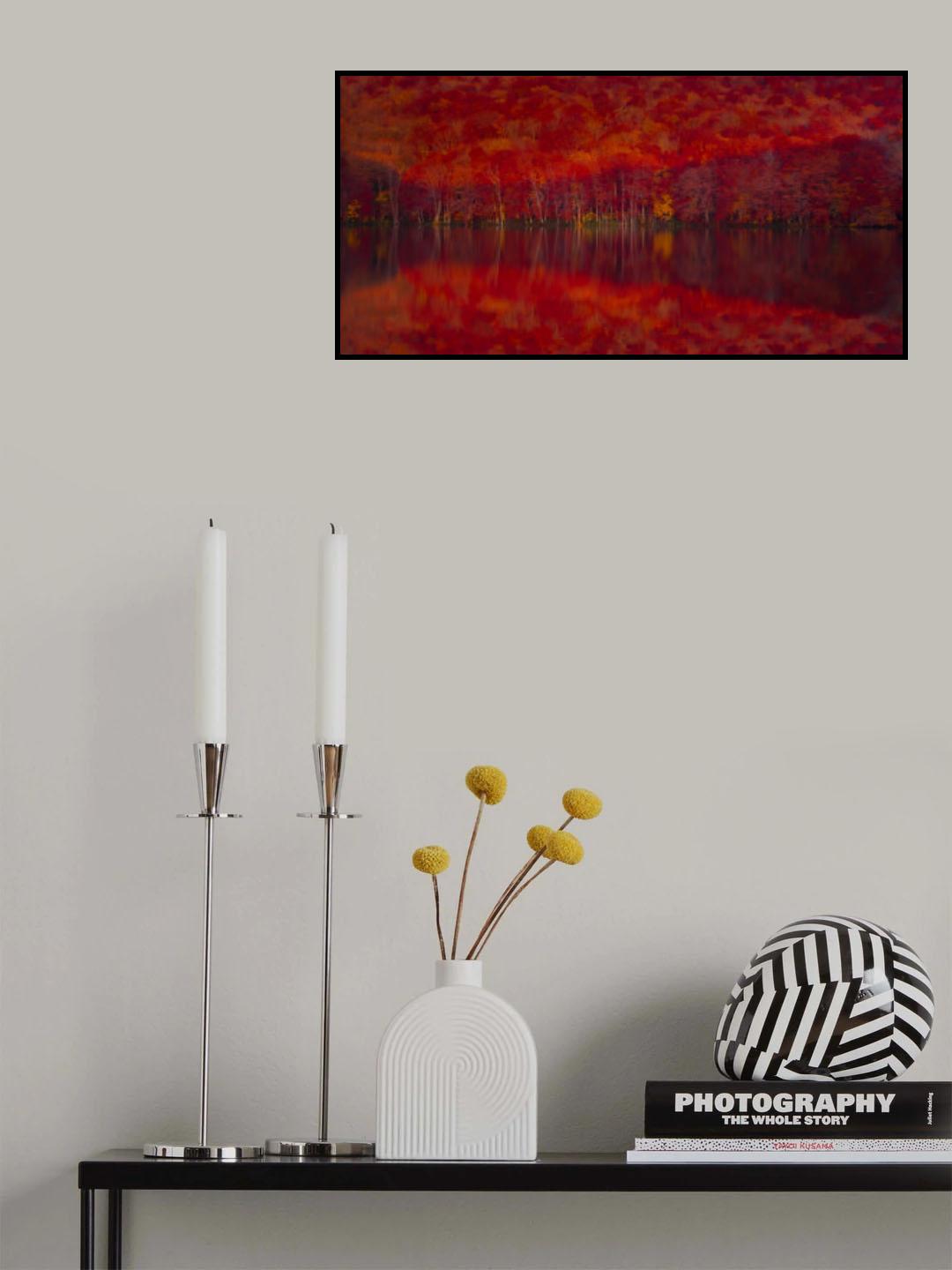 Burning red leaves Poster och Canvastavla