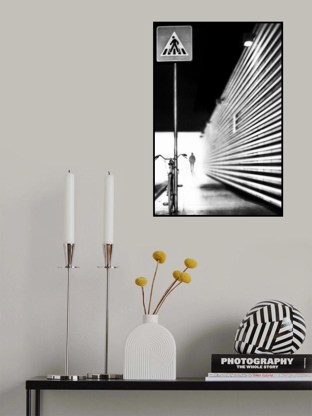 Bicycle in the tunnel Poster och Canvastavla