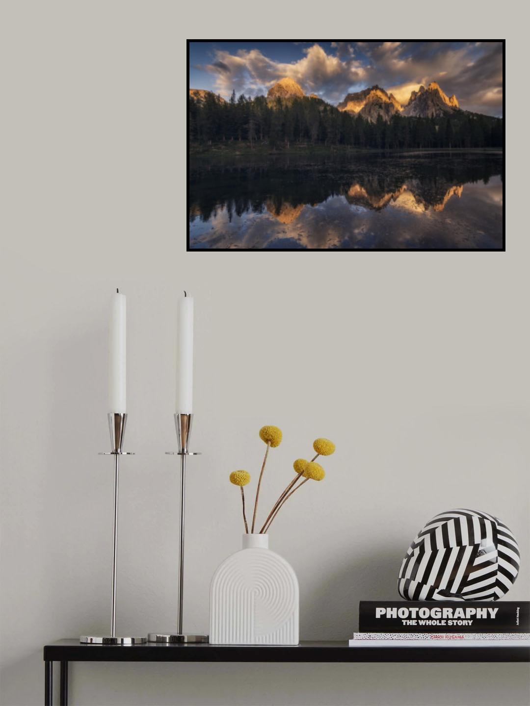 Mountain mirror Poster och Canvastavla