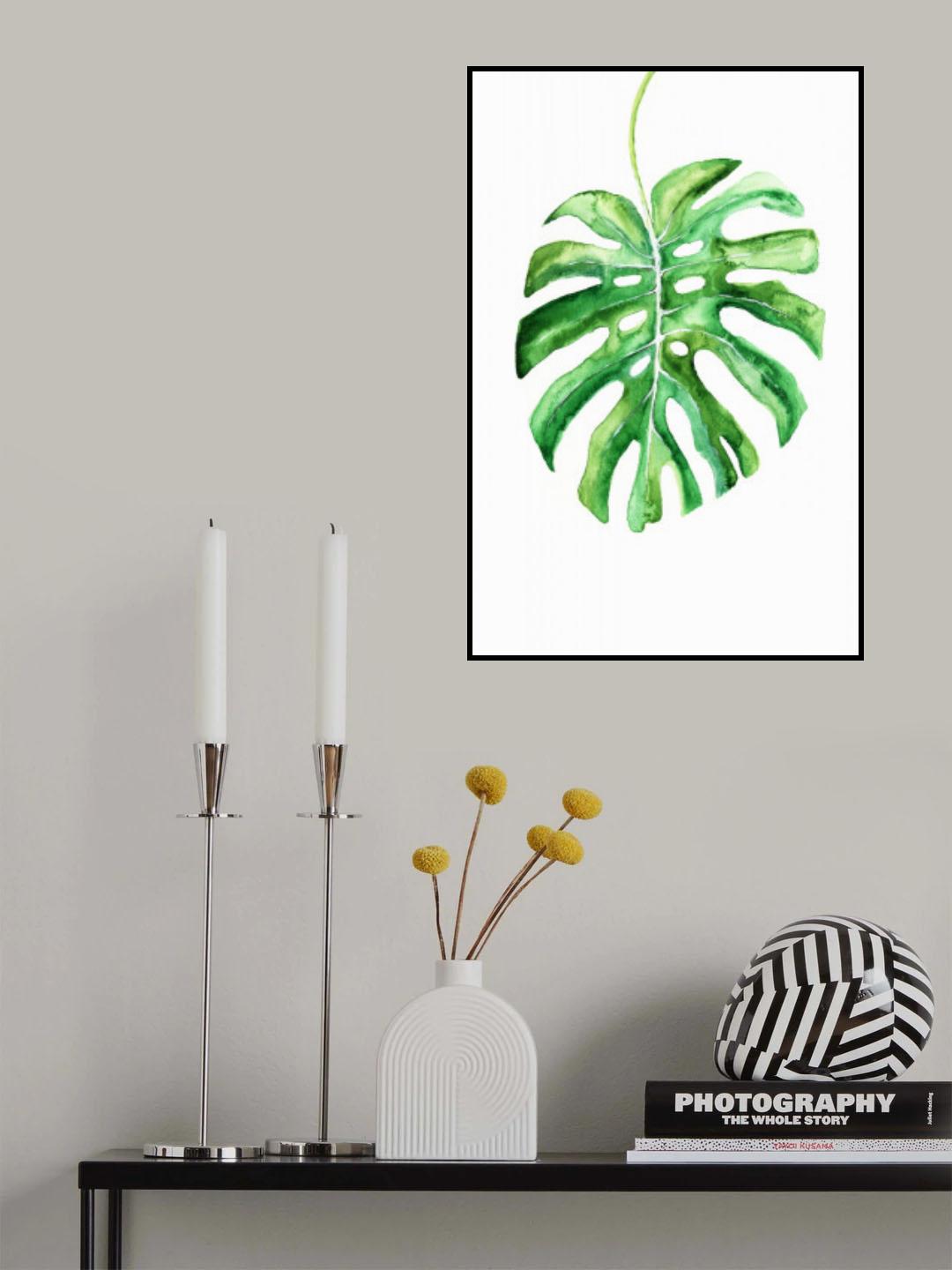 Monstera leaf Poster och Canvastavla