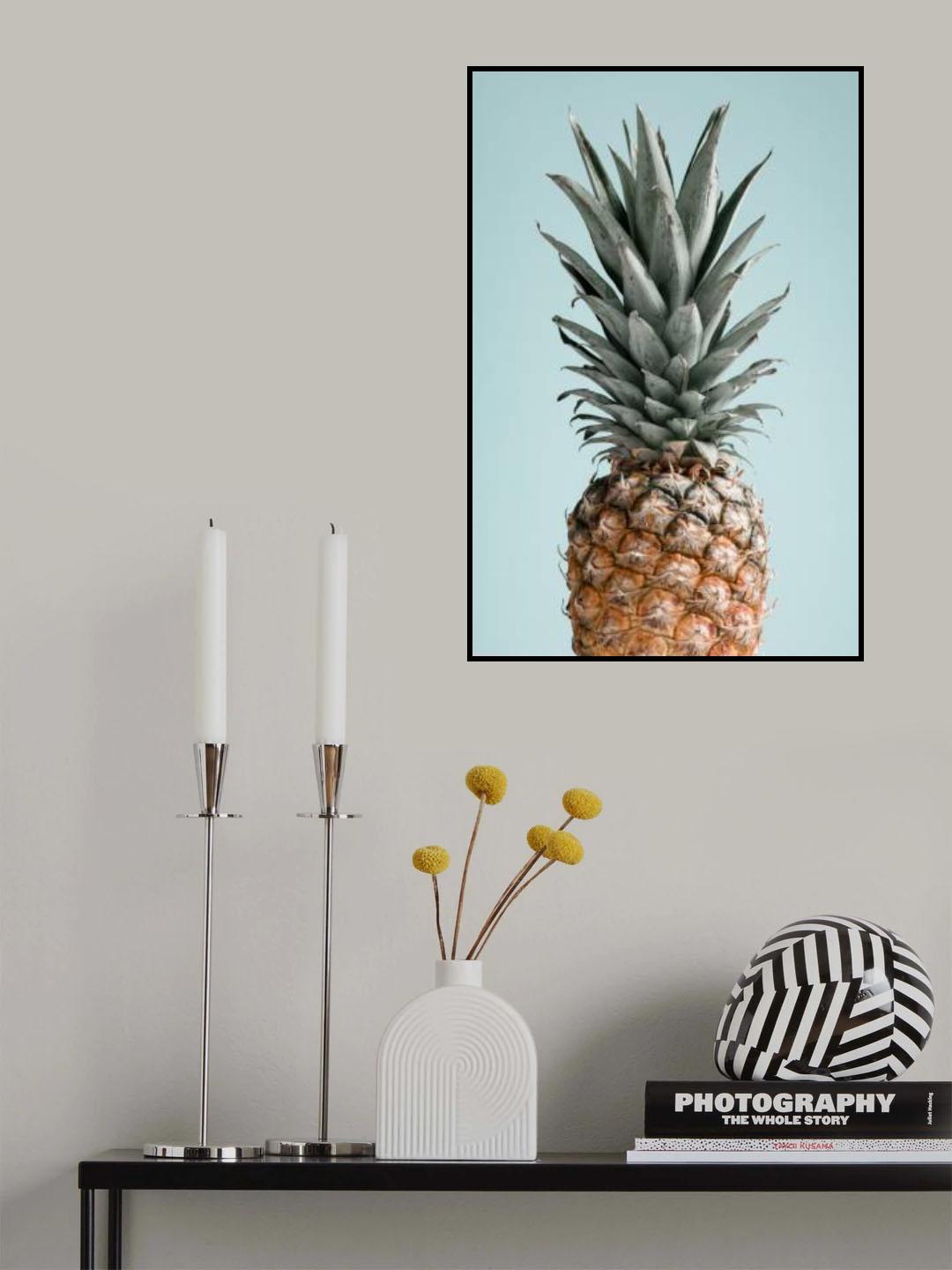 Pineapple Blue 01 Poster och Canvastavla