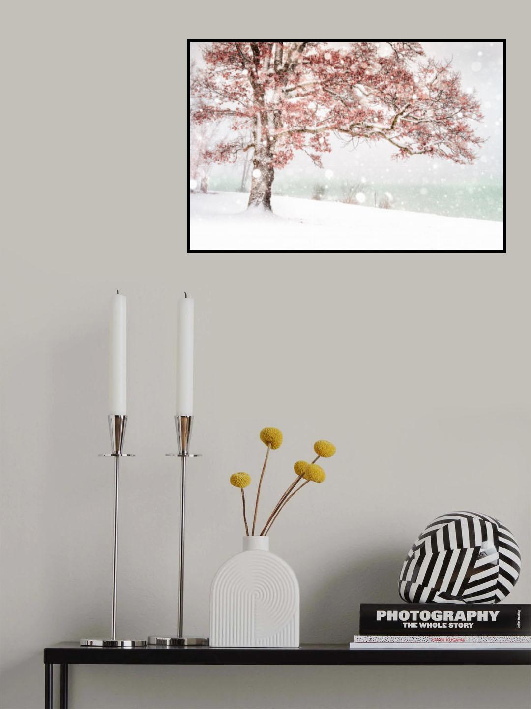 Snow at the lake Poster och Canvastavla