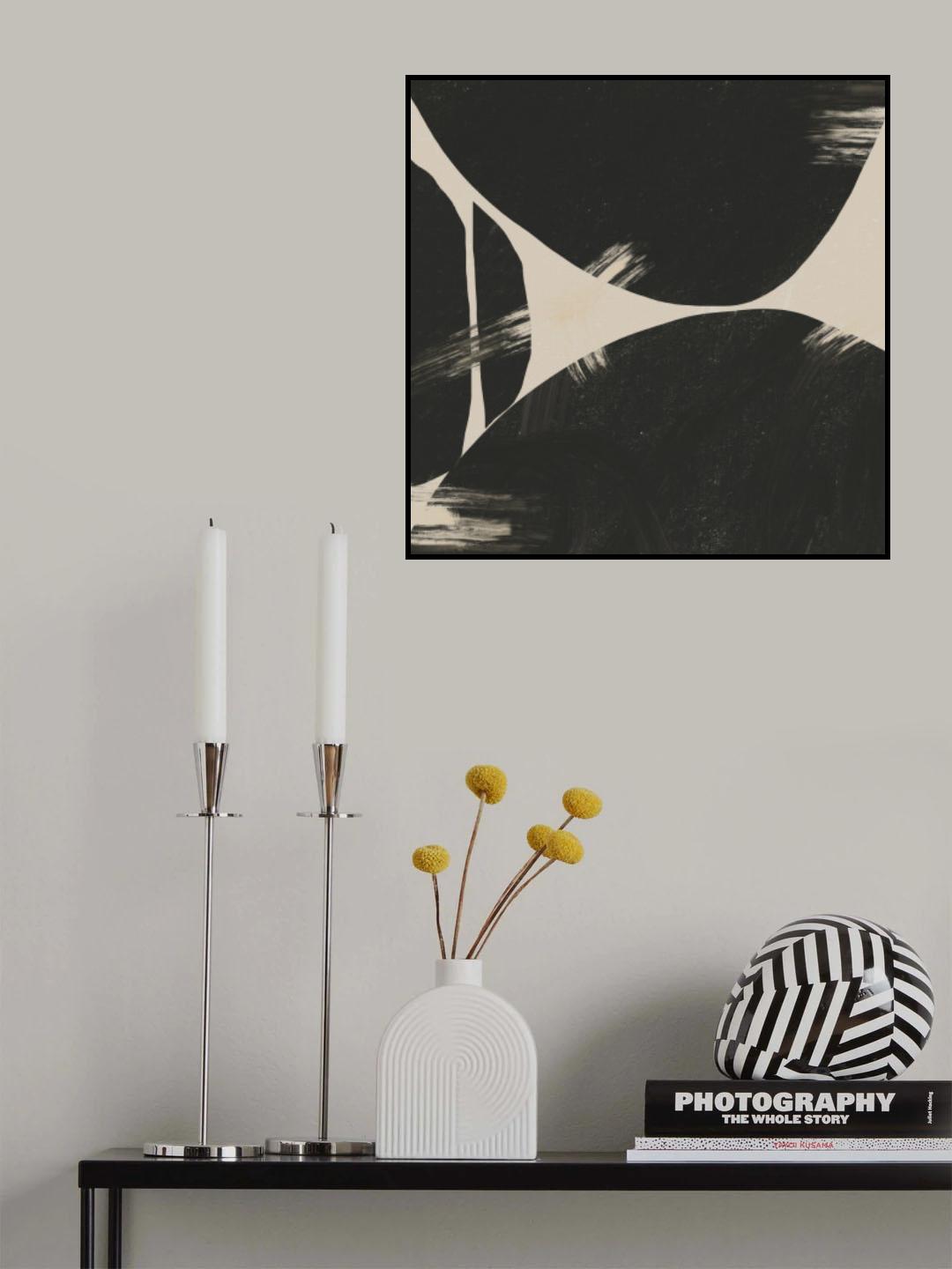 Black Abstract Study Poster och Canvastavla