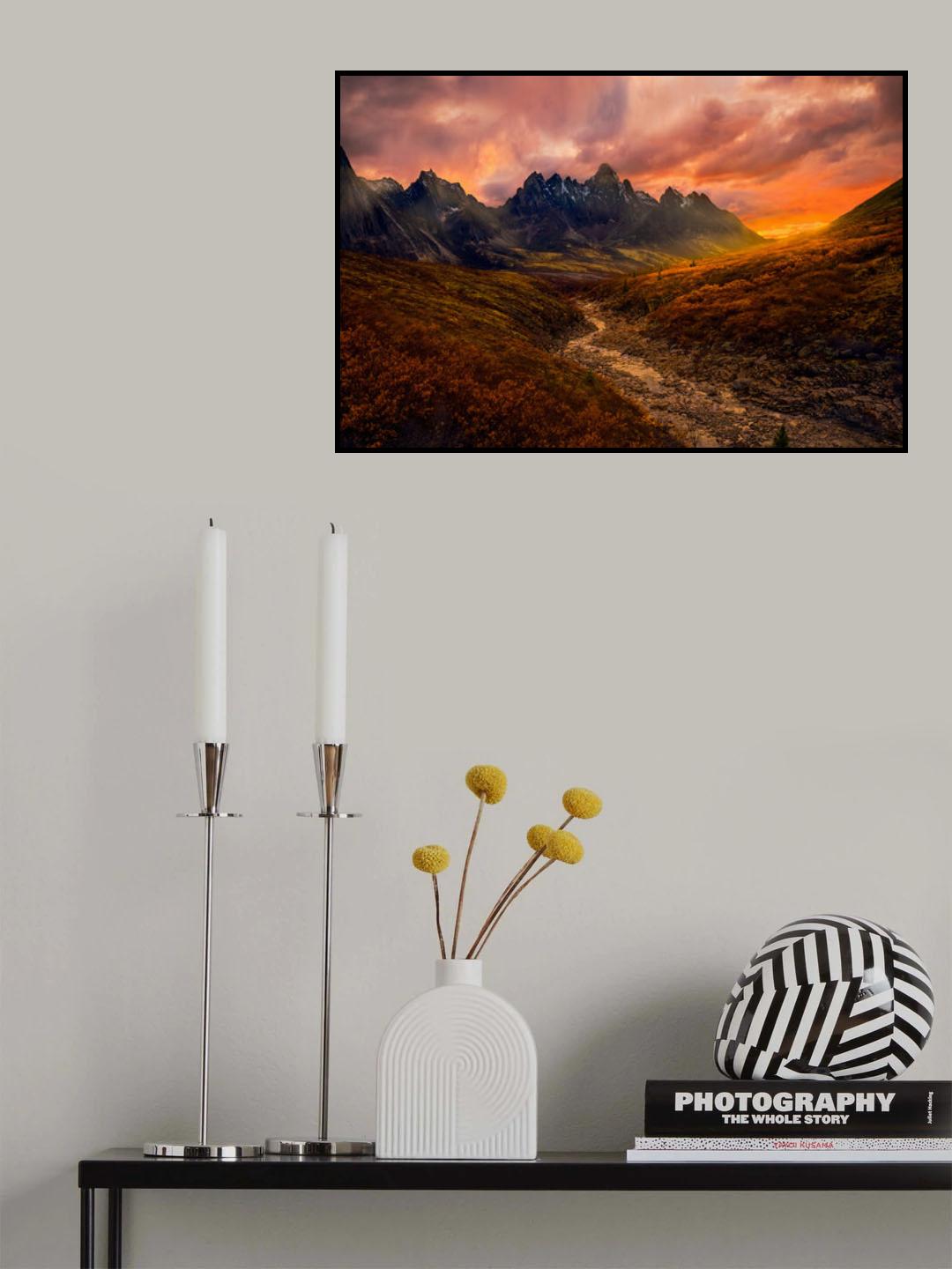 Yukon Sunset Poster och Canvastavla