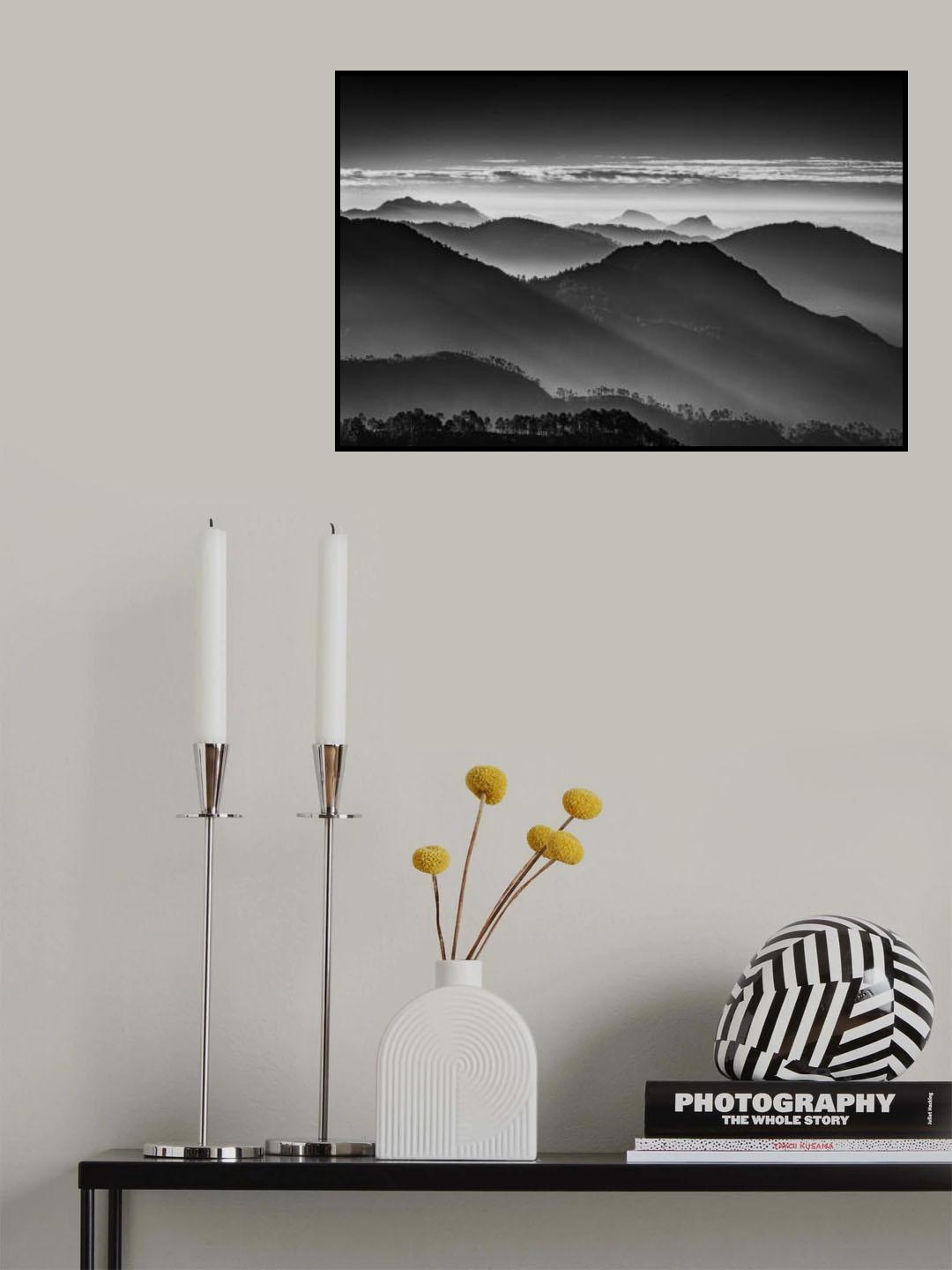 Uttarakhand hills Poster och Canvastavla