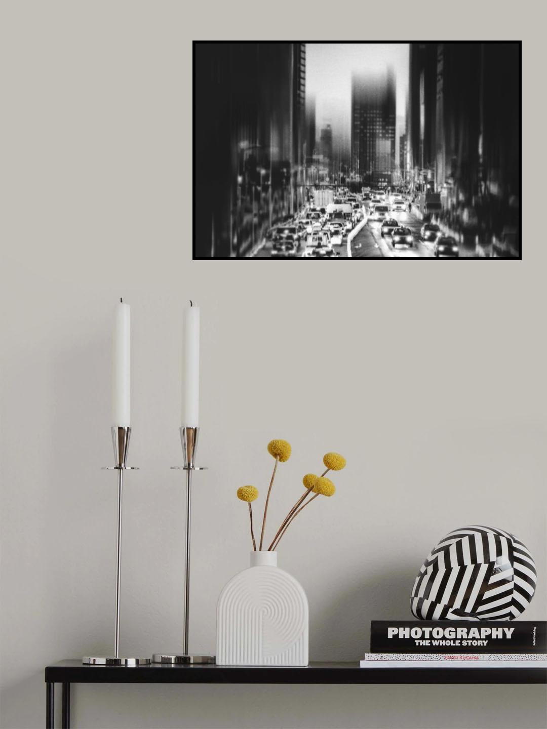 city, evening... Poster och Canvastavla