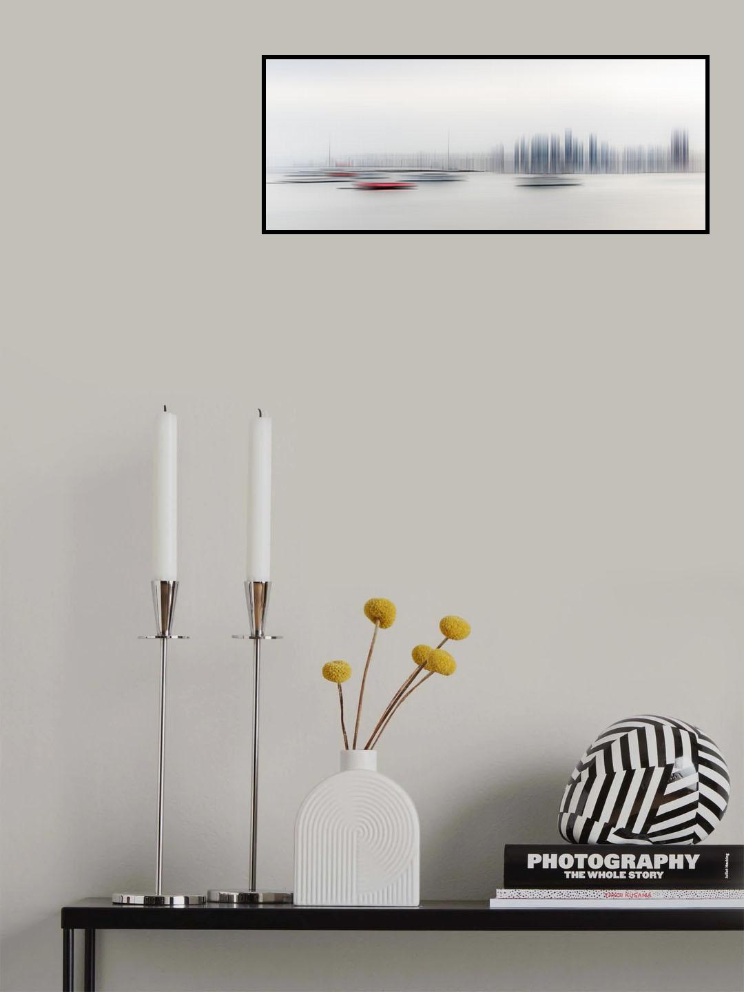Boats in the Harbour Poster och Canvastavla