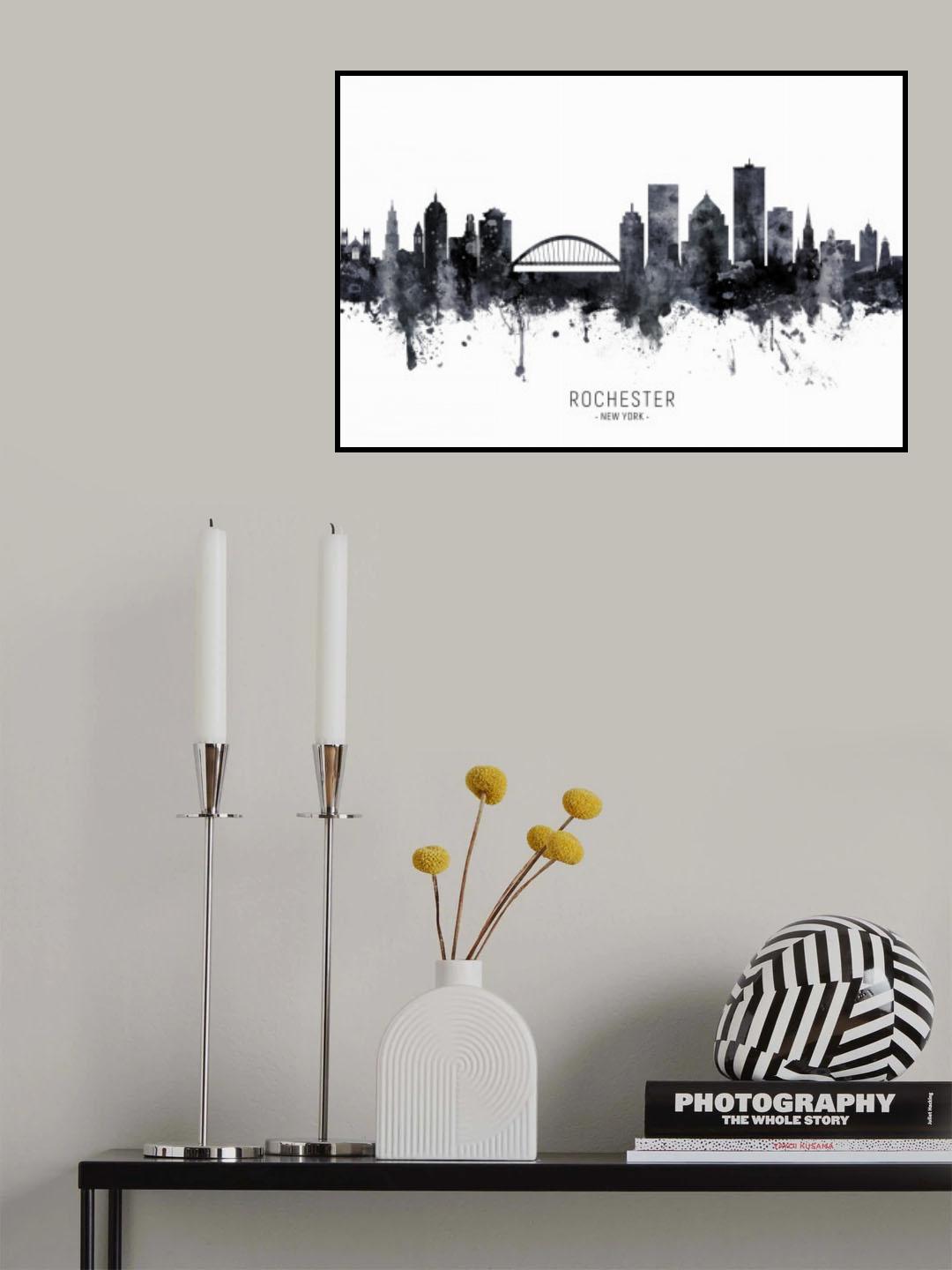Rochester New York Skyline Poster och Canvastavla